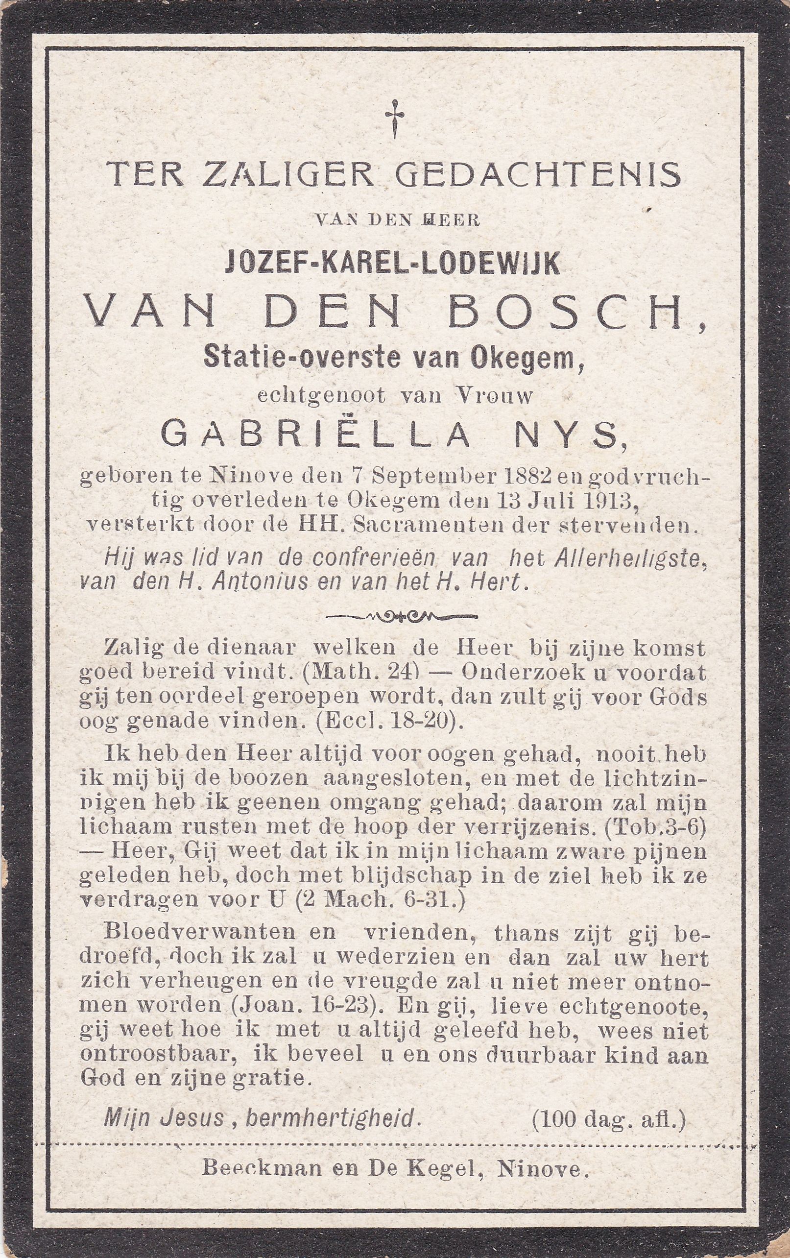 Van den Bosch Jozef Karel Lodewijk