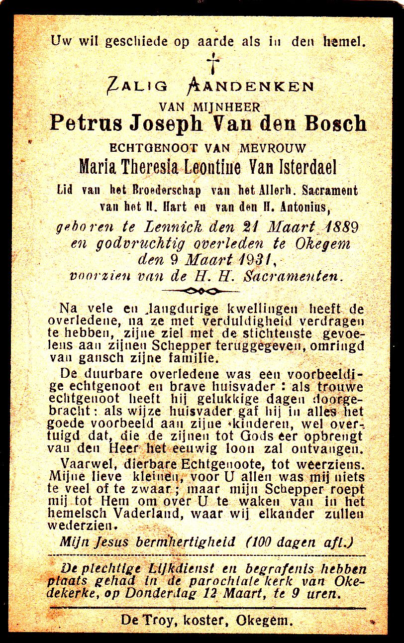 Van den Bosch Petrus Joseph