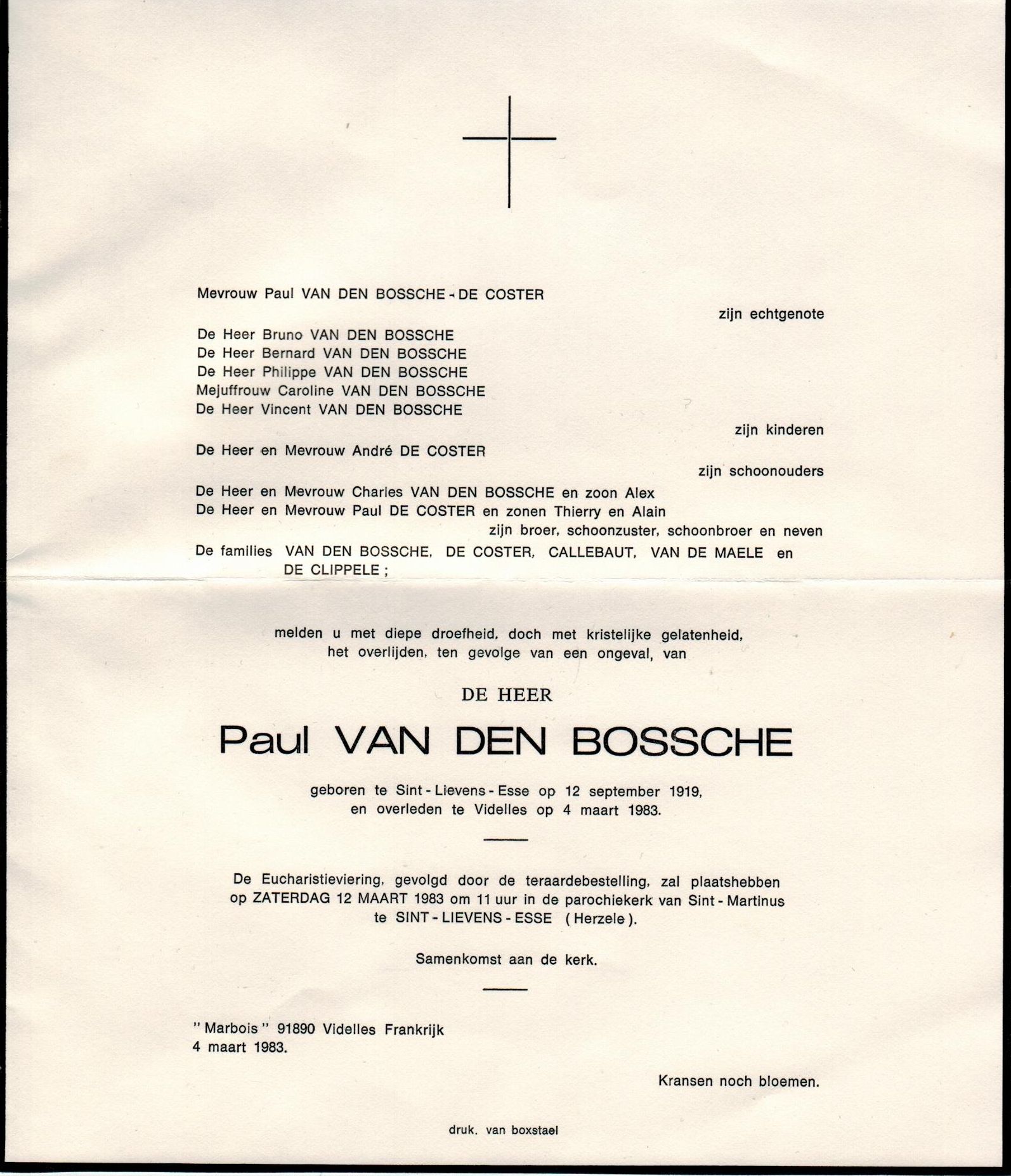 Van den Bossche Paul