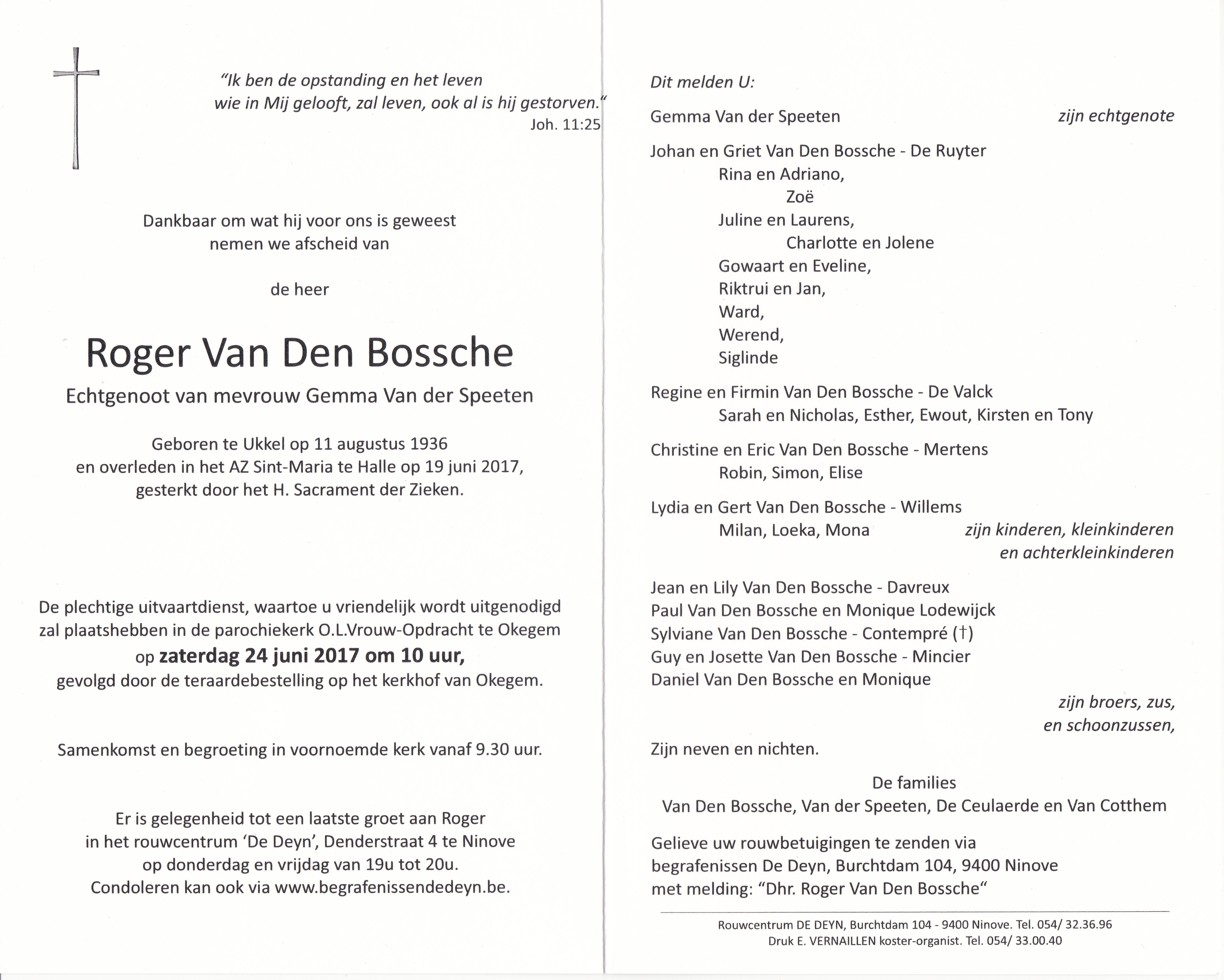 Van den Bossche Roger     