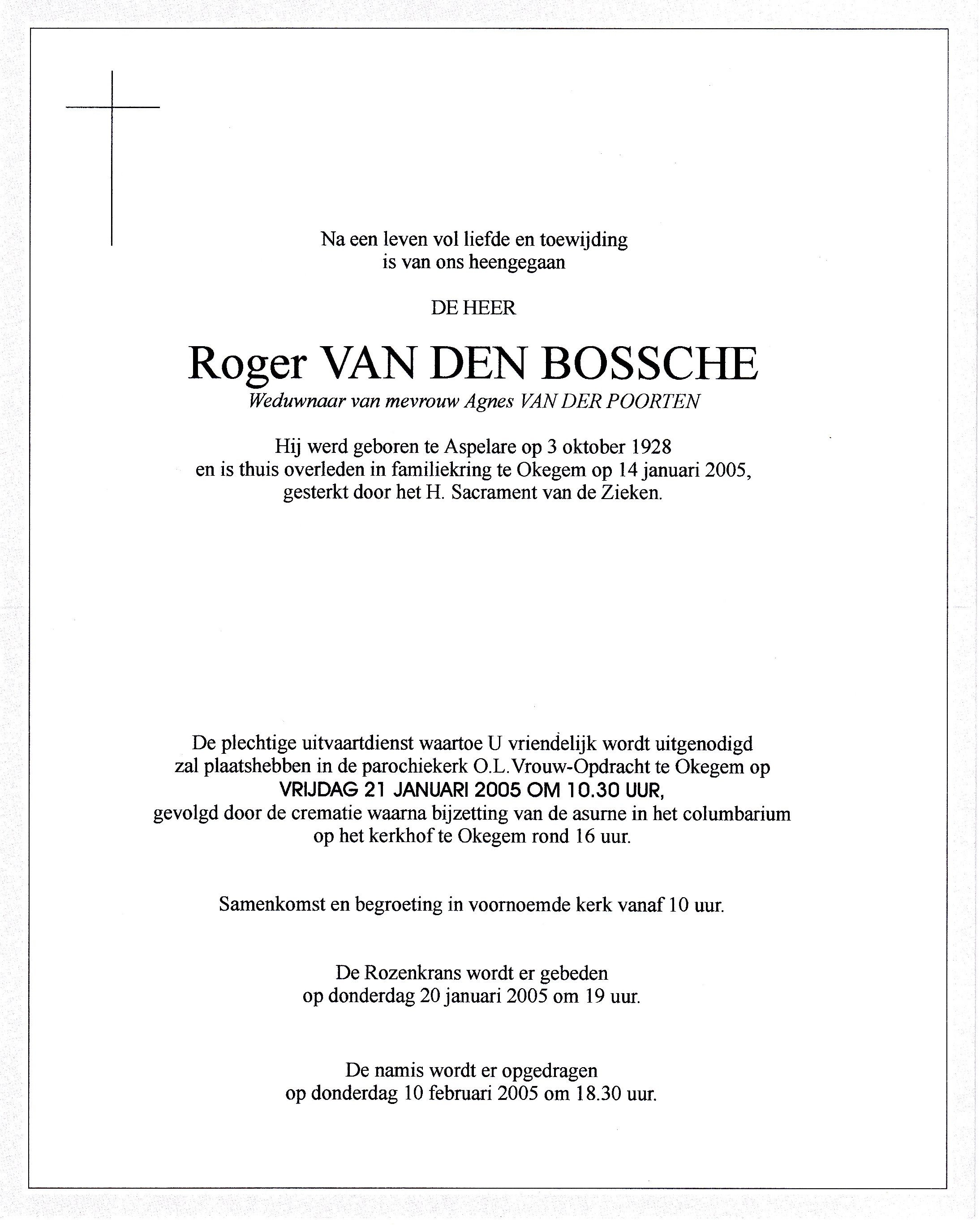 Van den Bossche Roger   