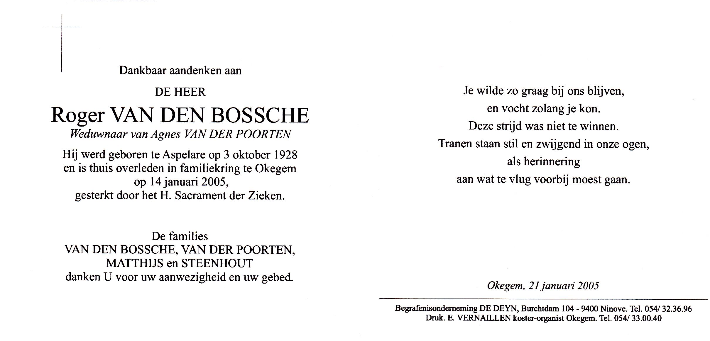 Van den Bossche Roger