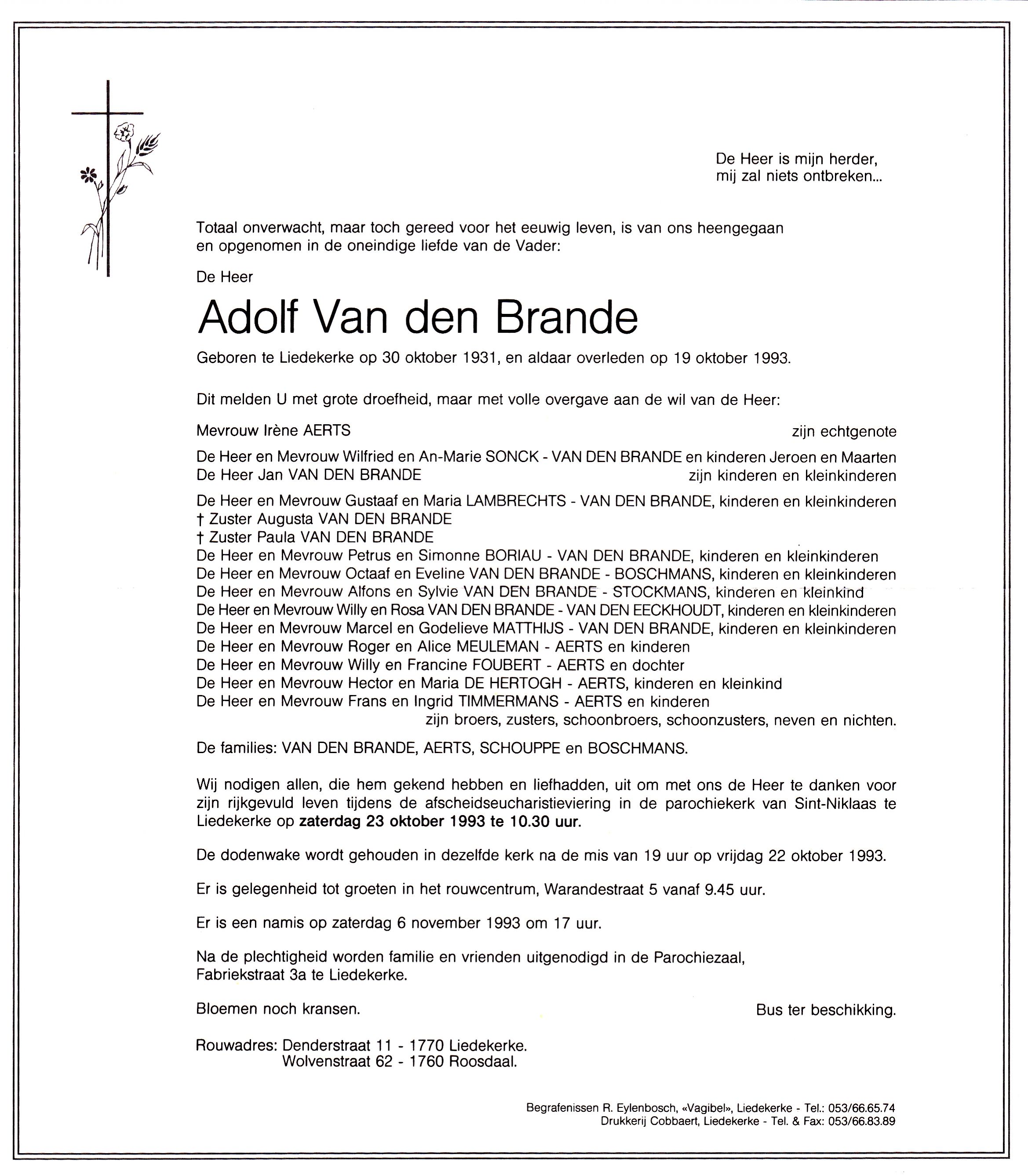 Van den Brande Adolf  