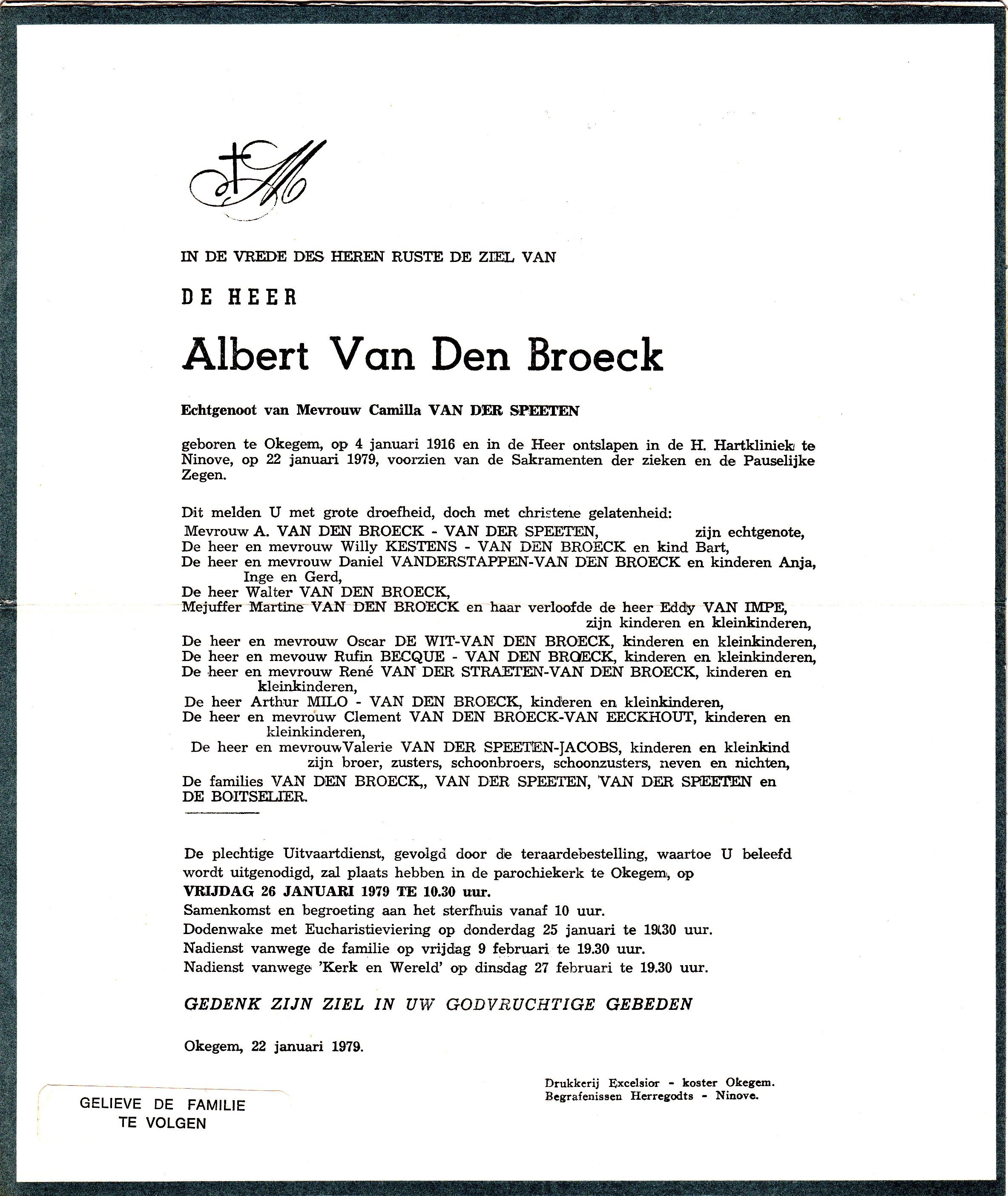 Van den Broeck Albert  