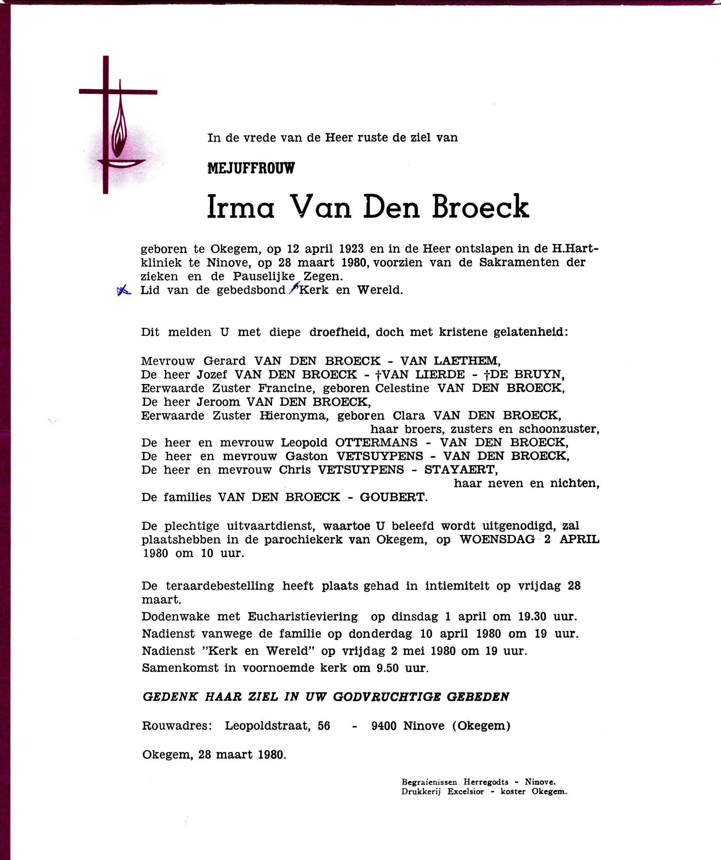 Van den Broeck Irma  