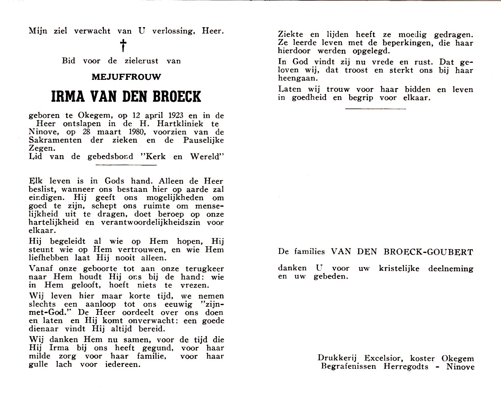 Van den Broeck Irma