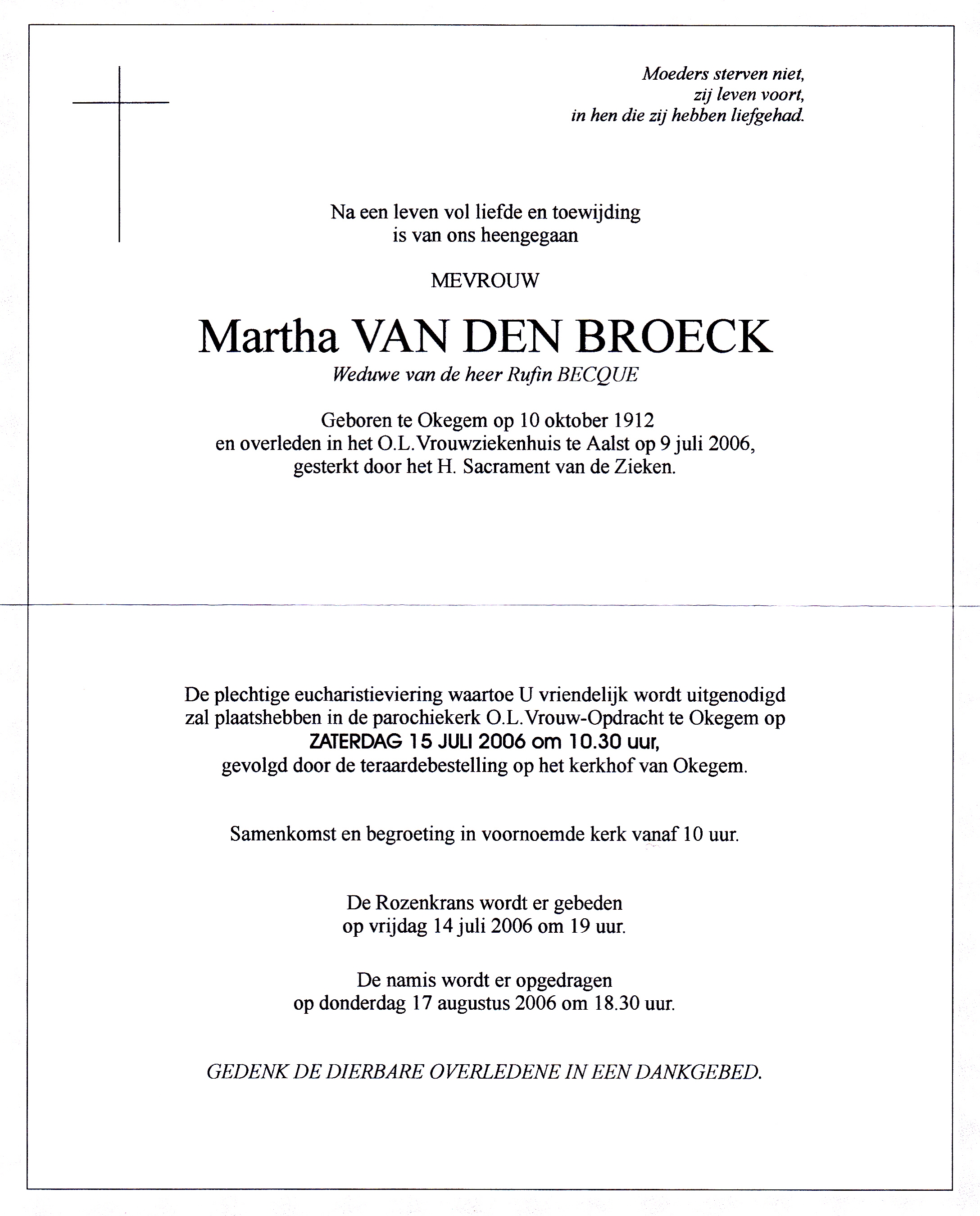 Van den Broeck Martha   