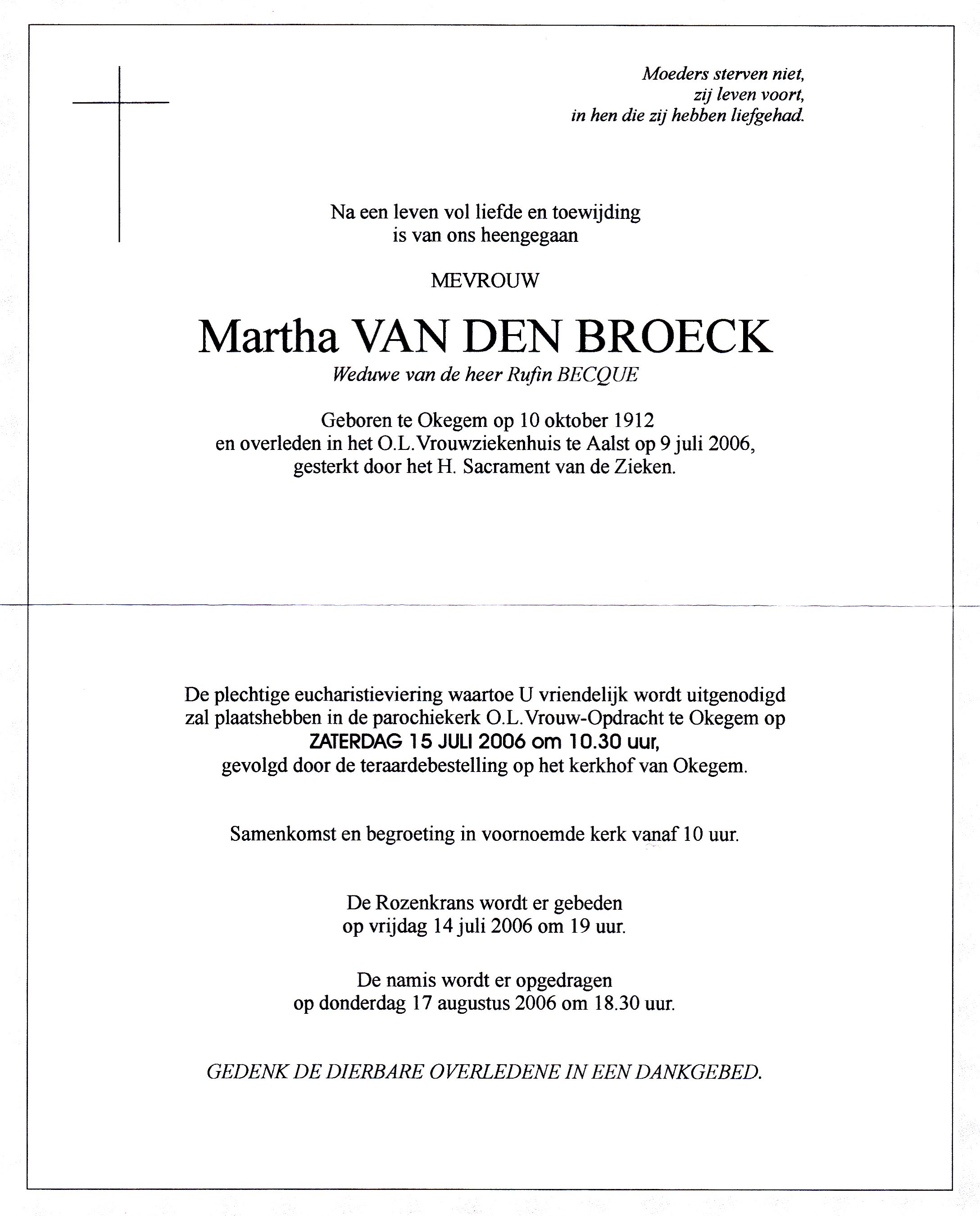 Van den Broeck Martha   