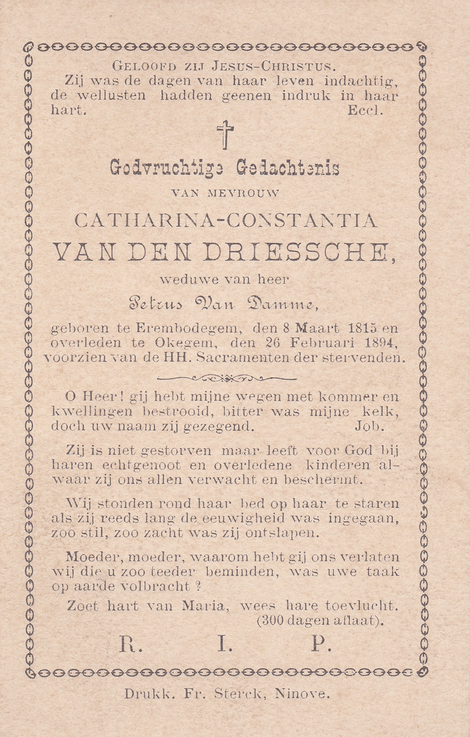 Van den Driessche Catharina Constantia