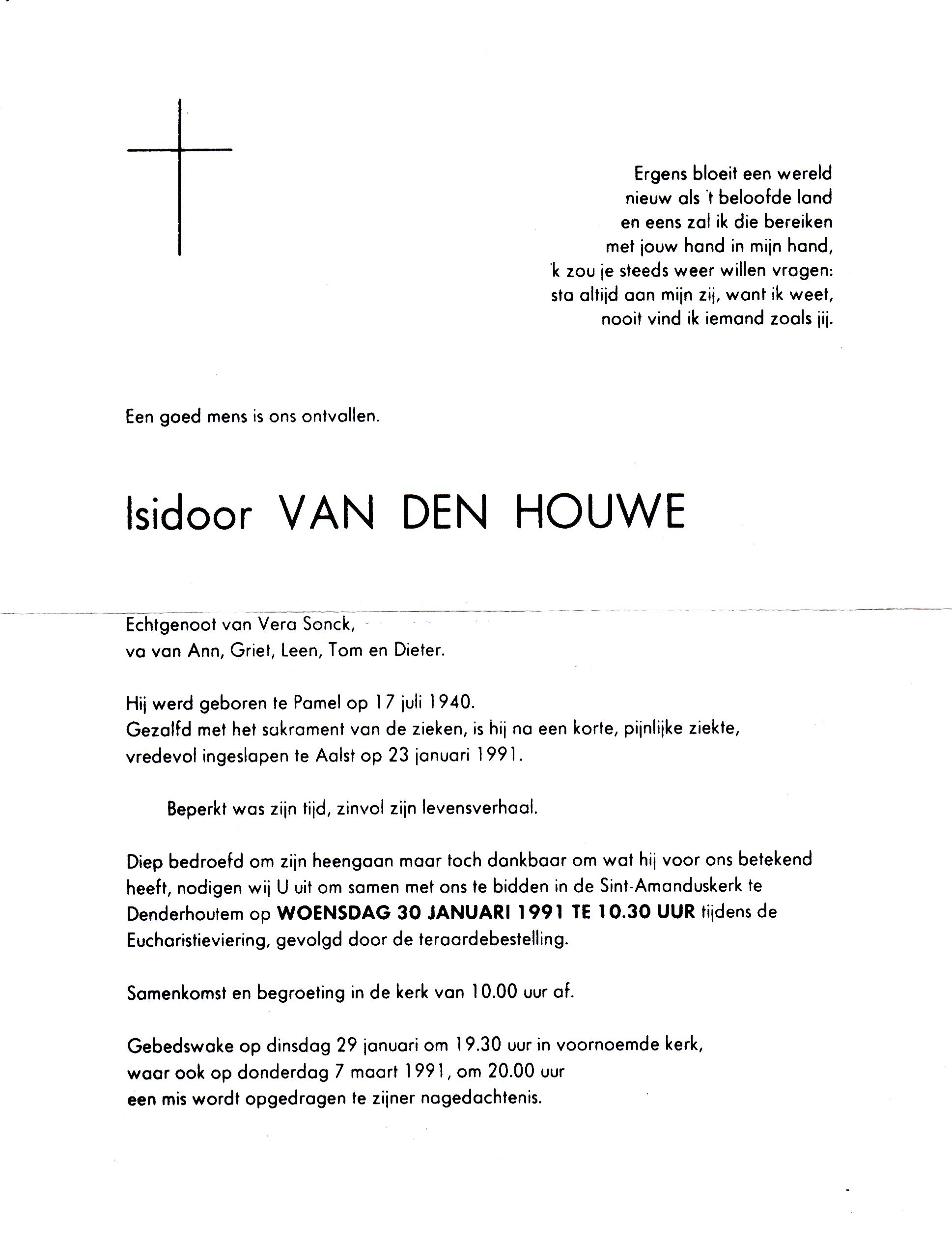 Van den Houwe Isidoor     