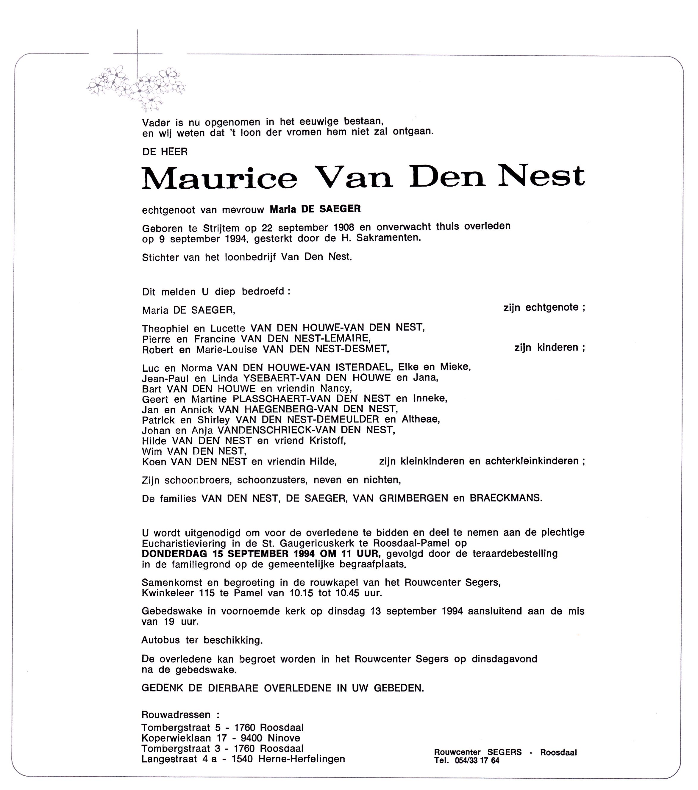 Van den Nest Maurice  