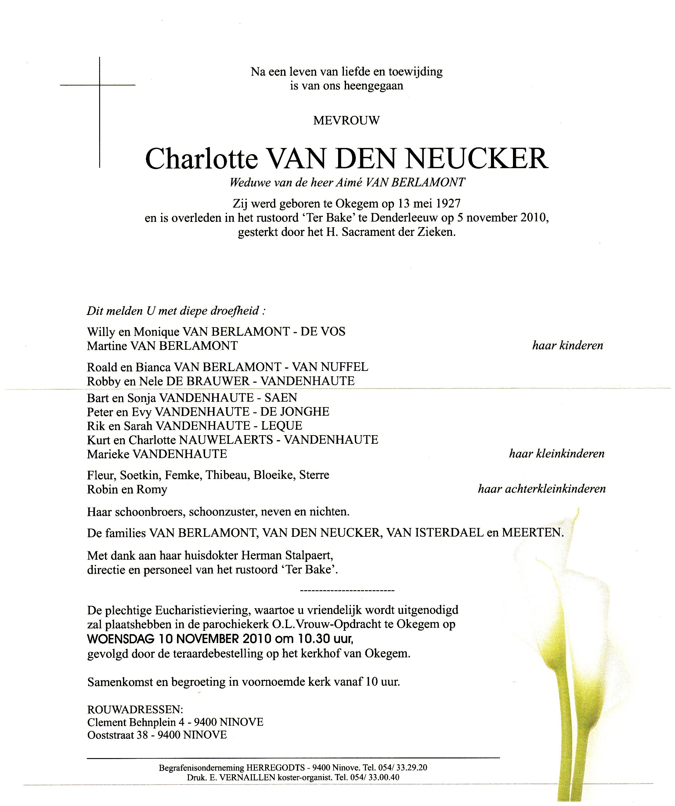 Van den Neucker Charlotte  