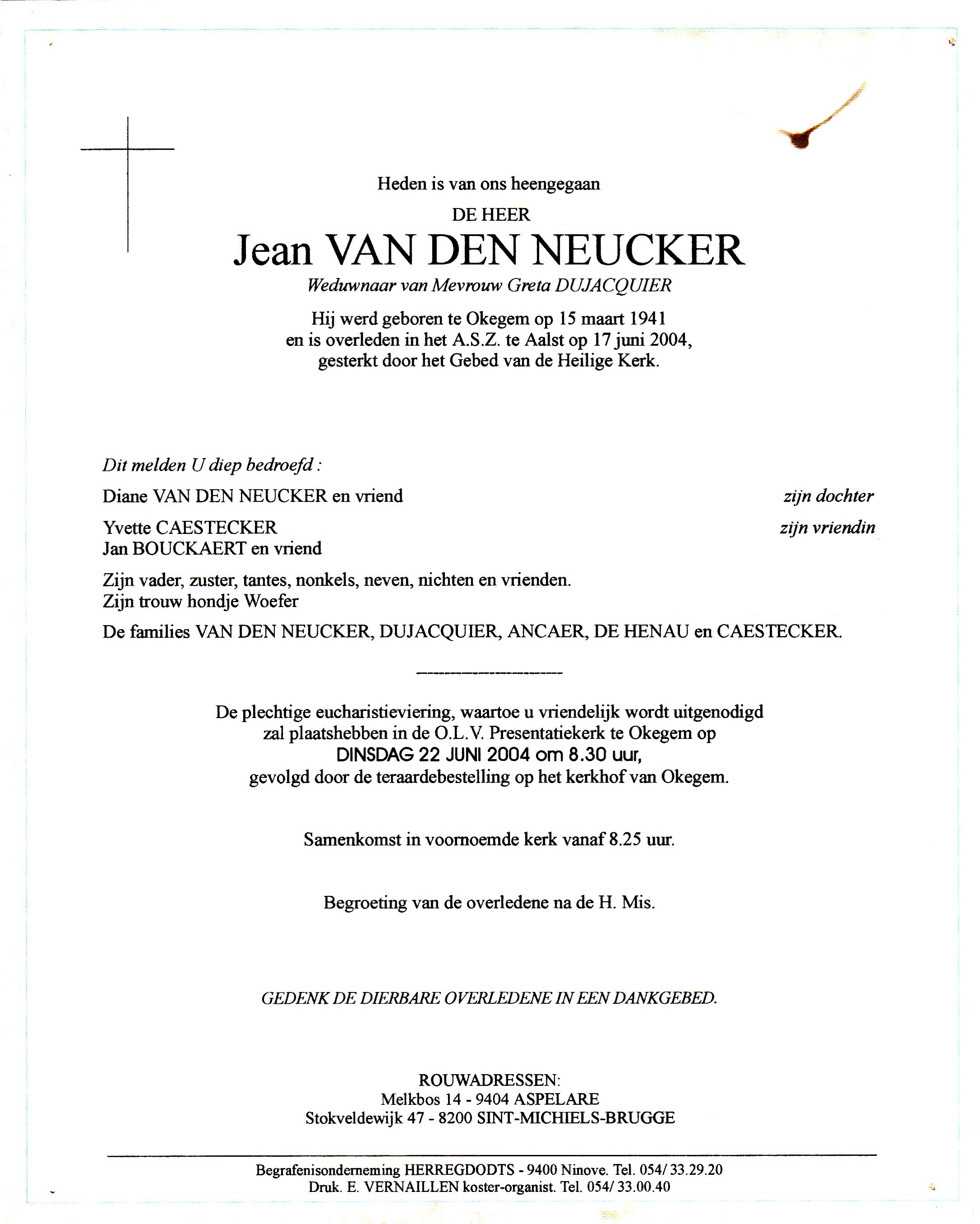 Van den Neucker Jean  