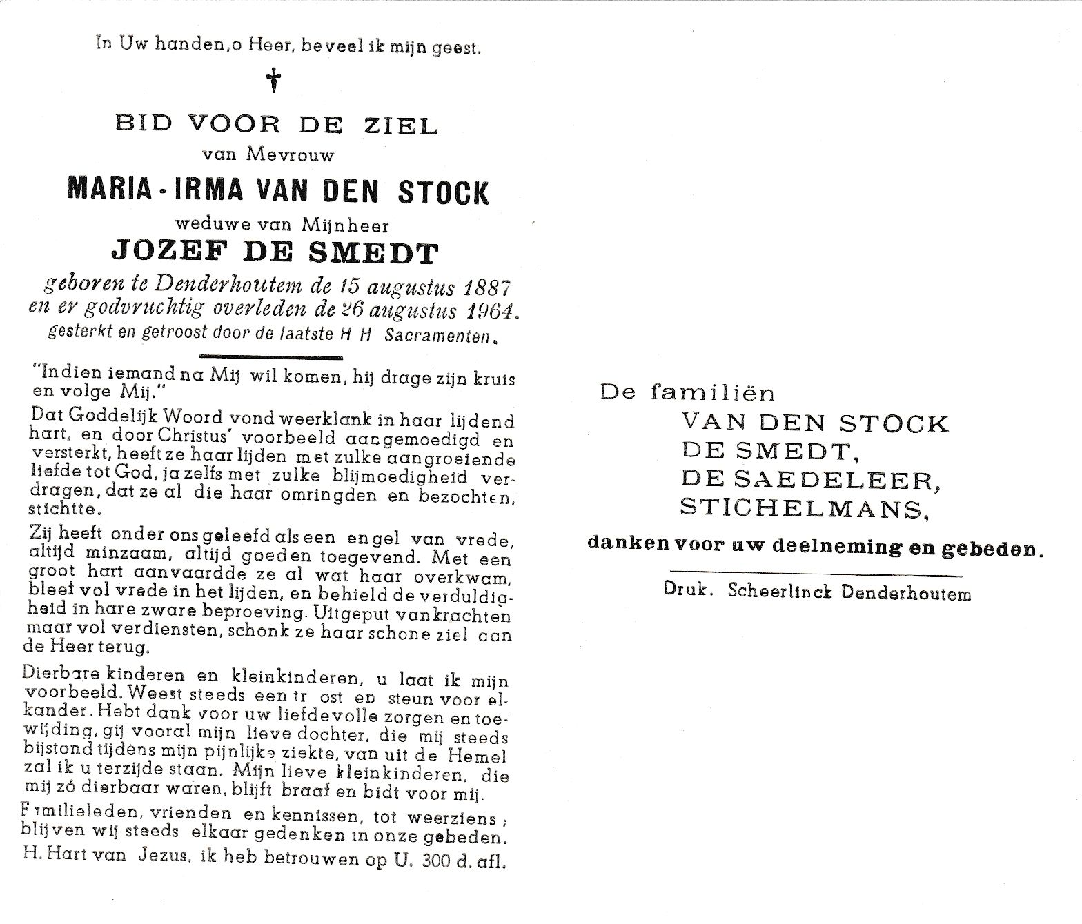 Van den Stock Maria Irma