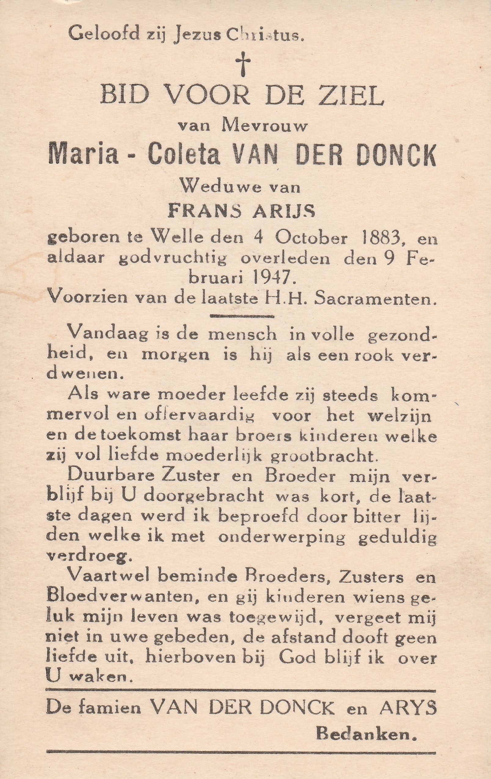 Van der Donck Maria Coleta