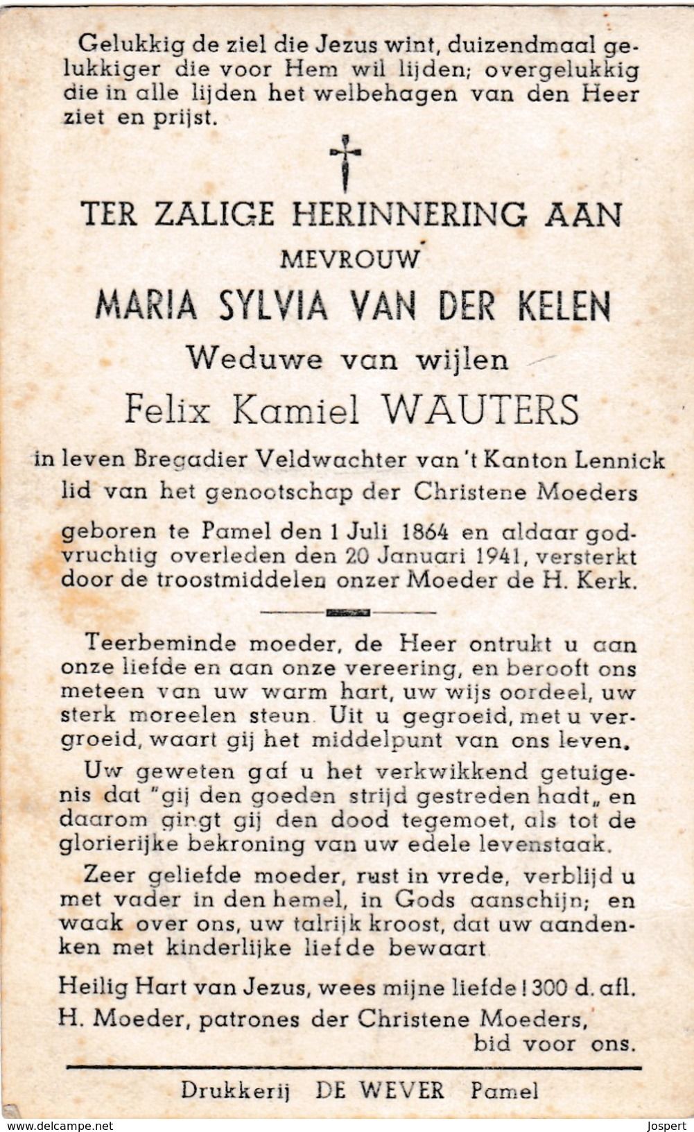 Van der Kelen Maria Sylivia