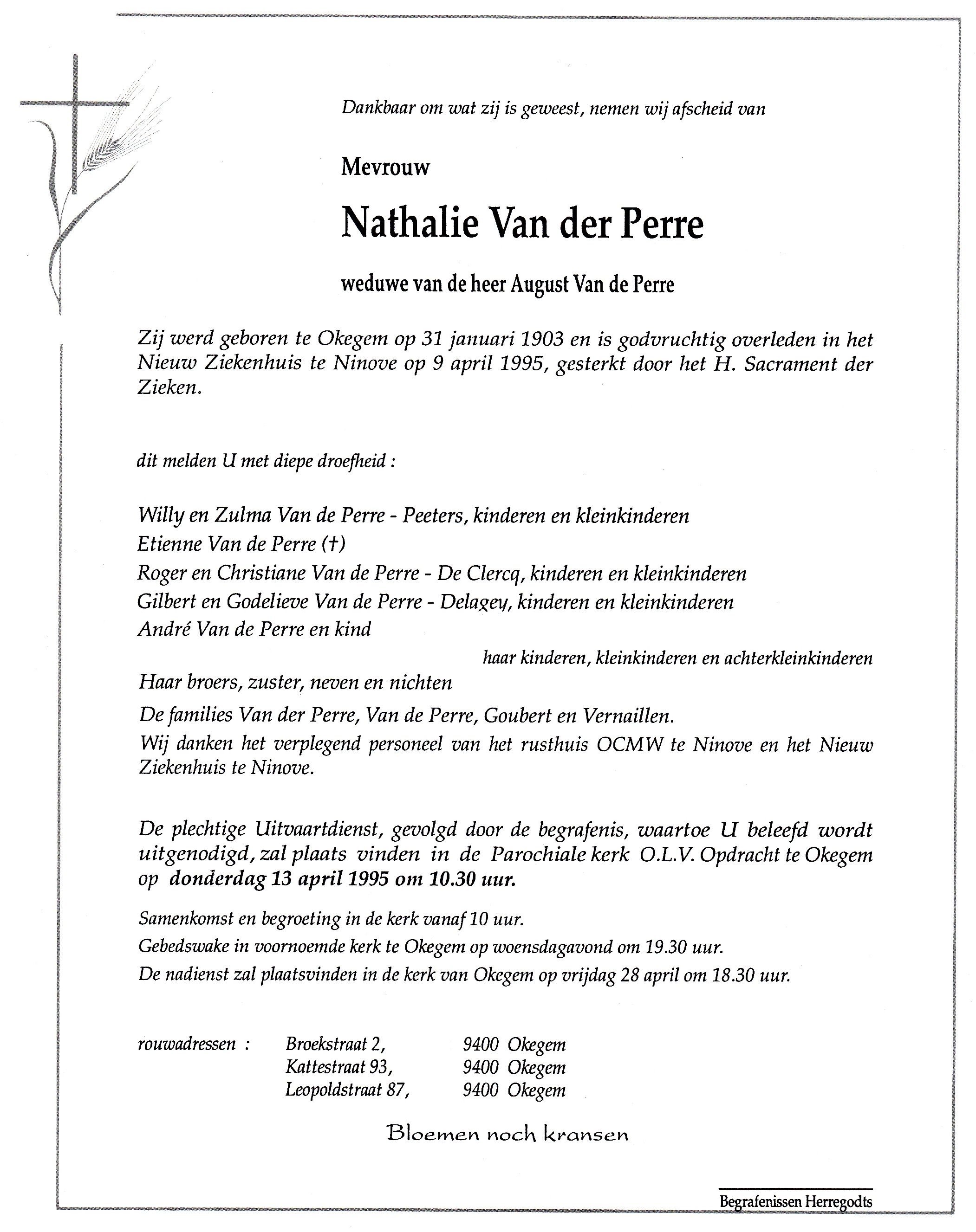 Van der Perre Nathalie  