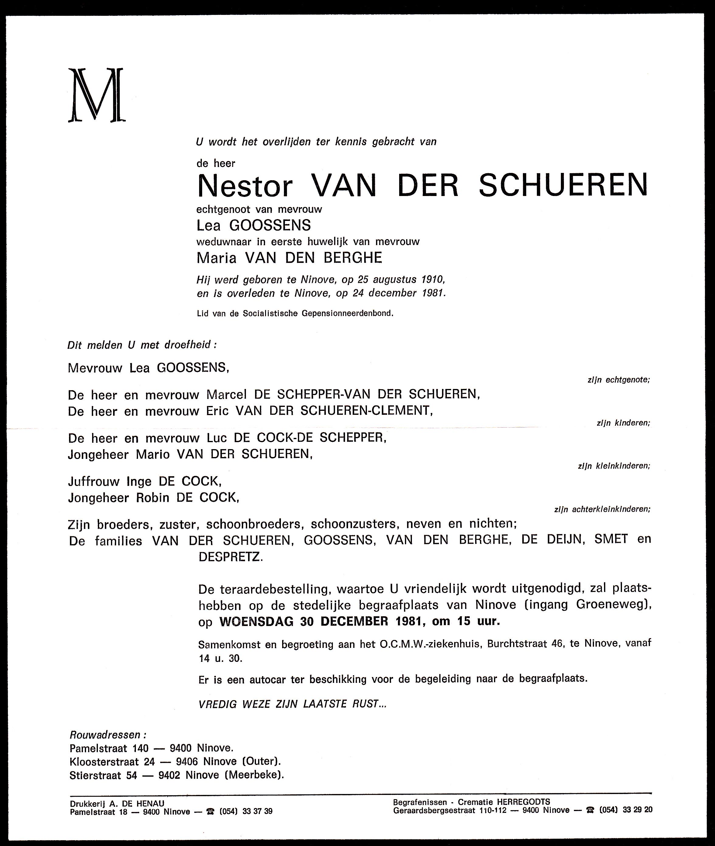 Van der Schueren Nestor 