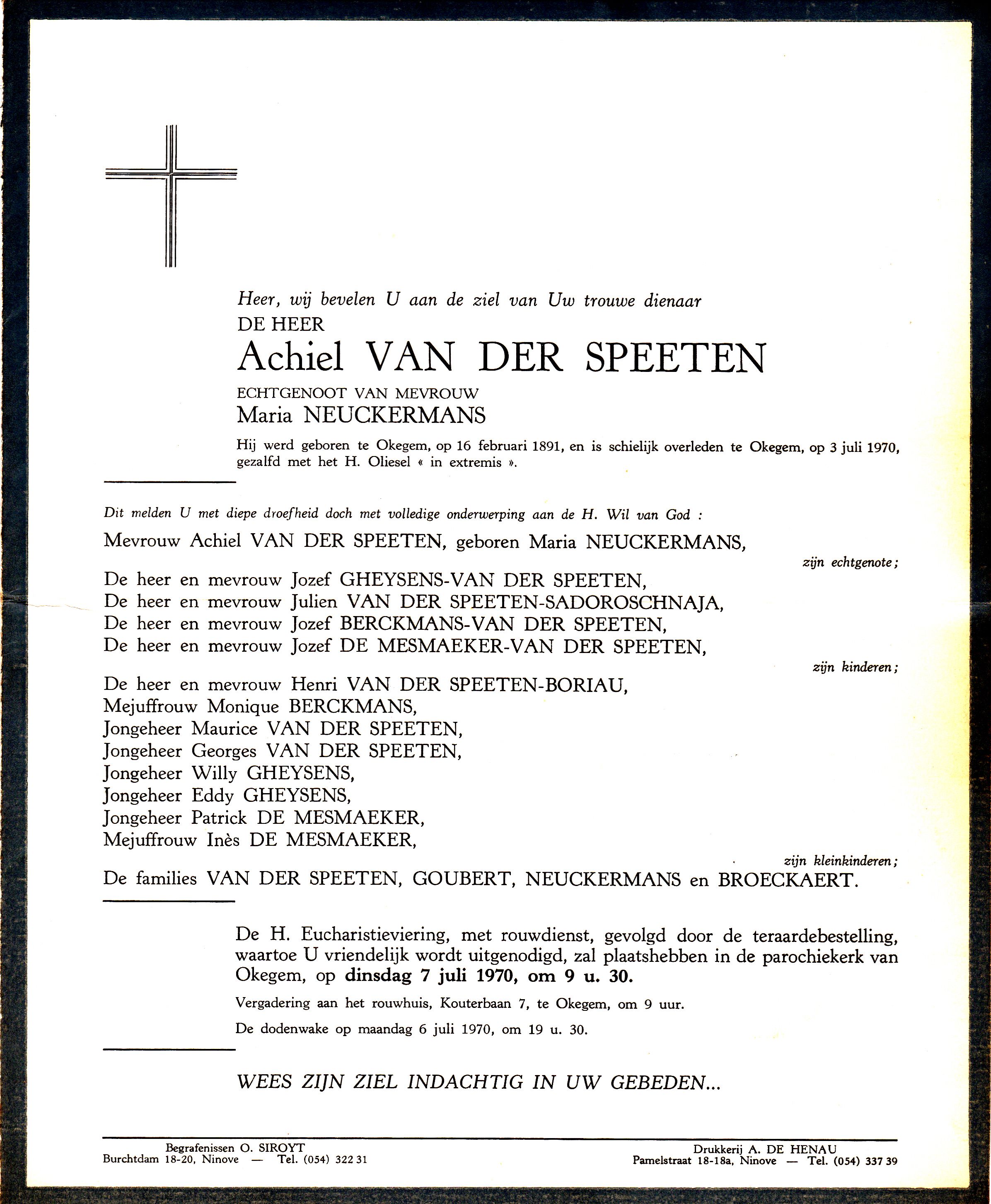 Van der Speeten Achiel  