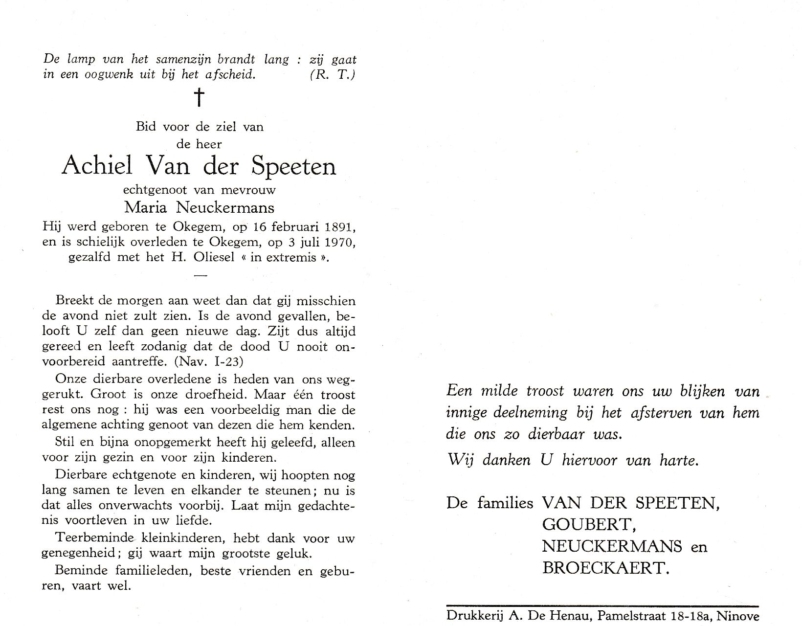 Van der Speeten Achiel