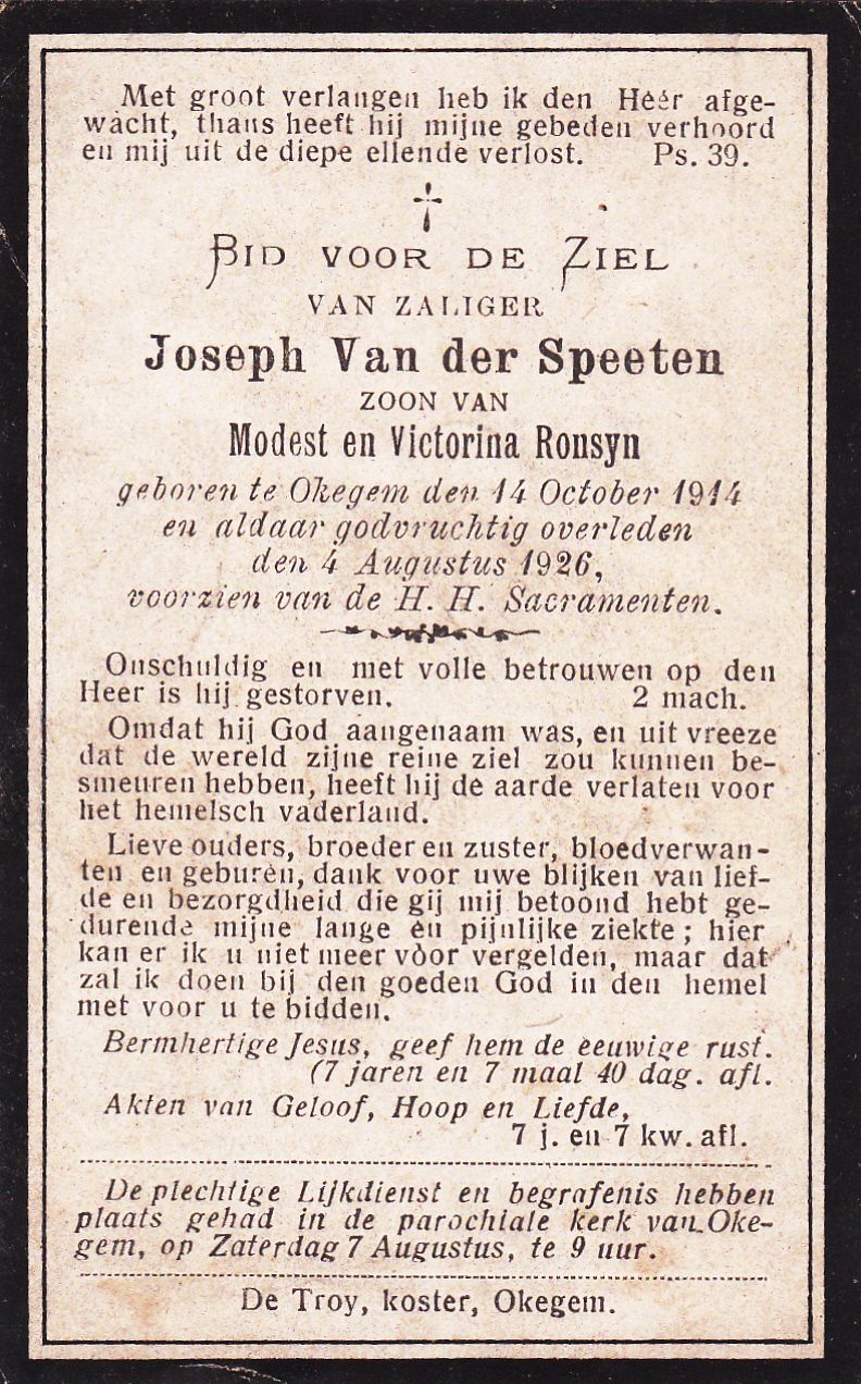 Van der Speeten Joseph