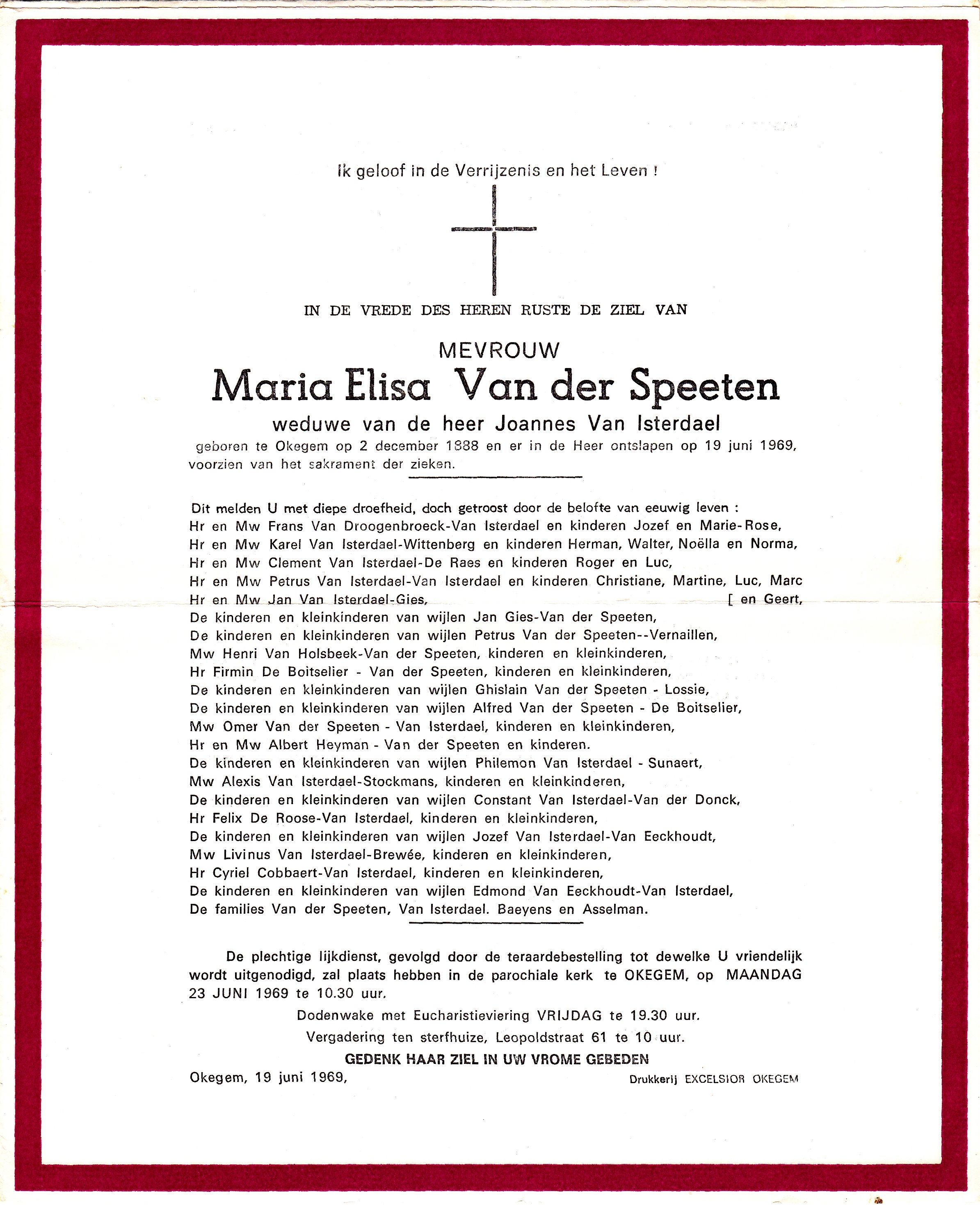 Van der Speeten Maria Elisa  