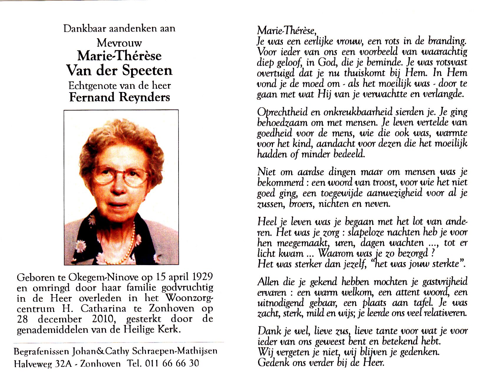 Van der Speeten Maria-Thérèse