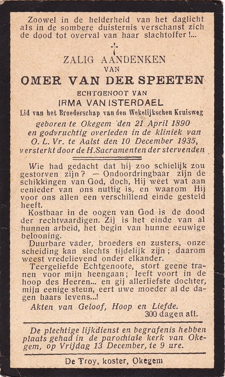 Van der Speeten Omer    