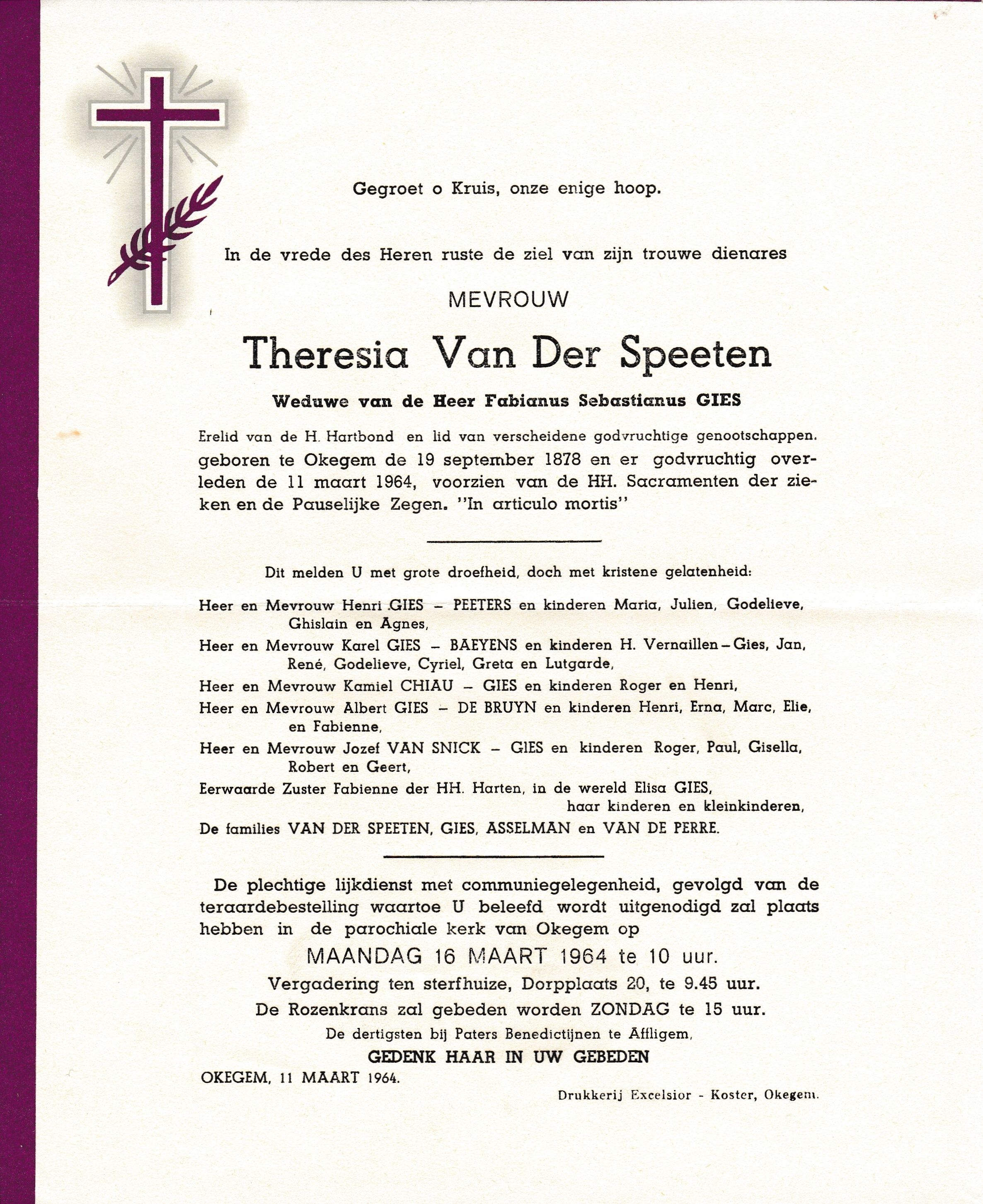 Van der Speeten Theresia     