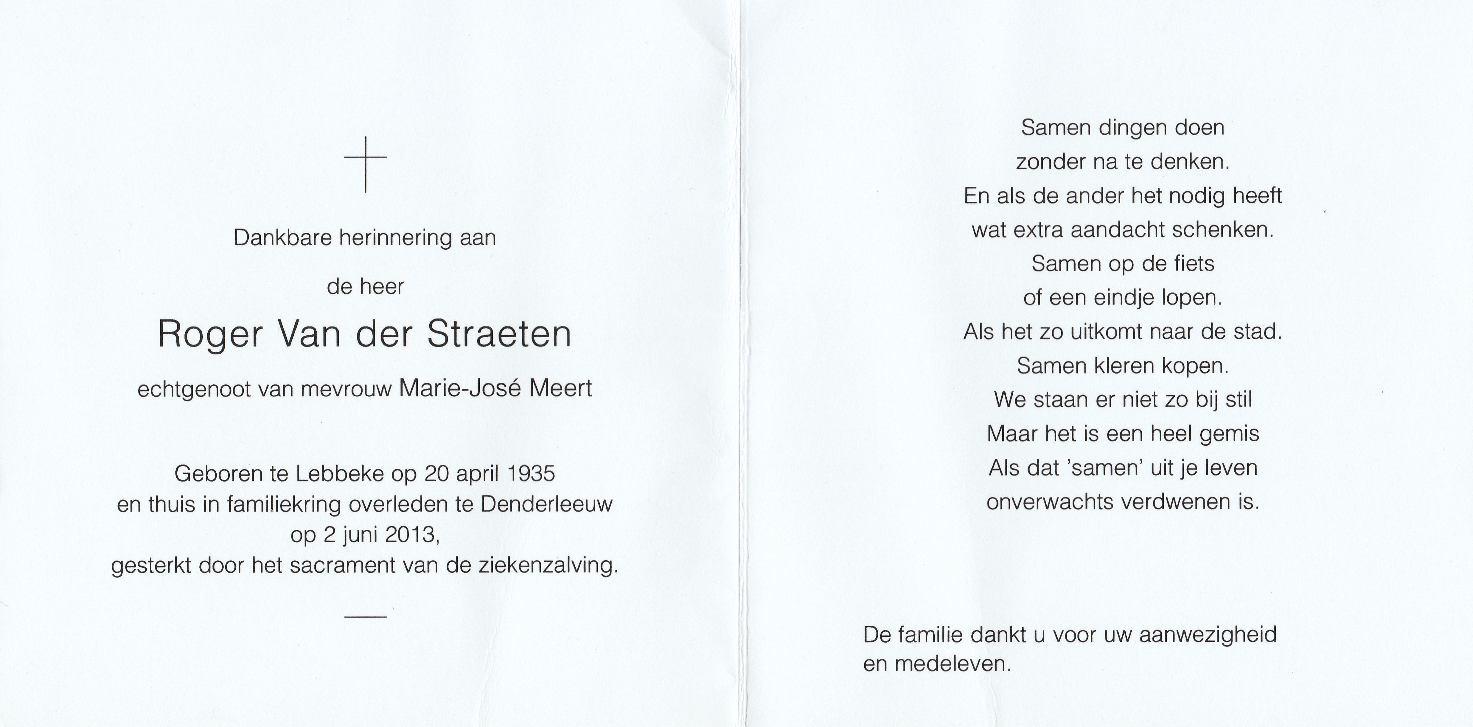 Van der Straeten Roger