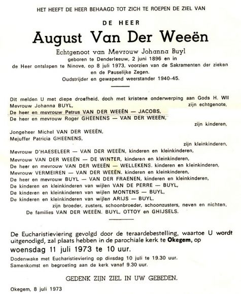 Van der Weeën August