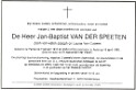 Van der Speeten Jan Baptist