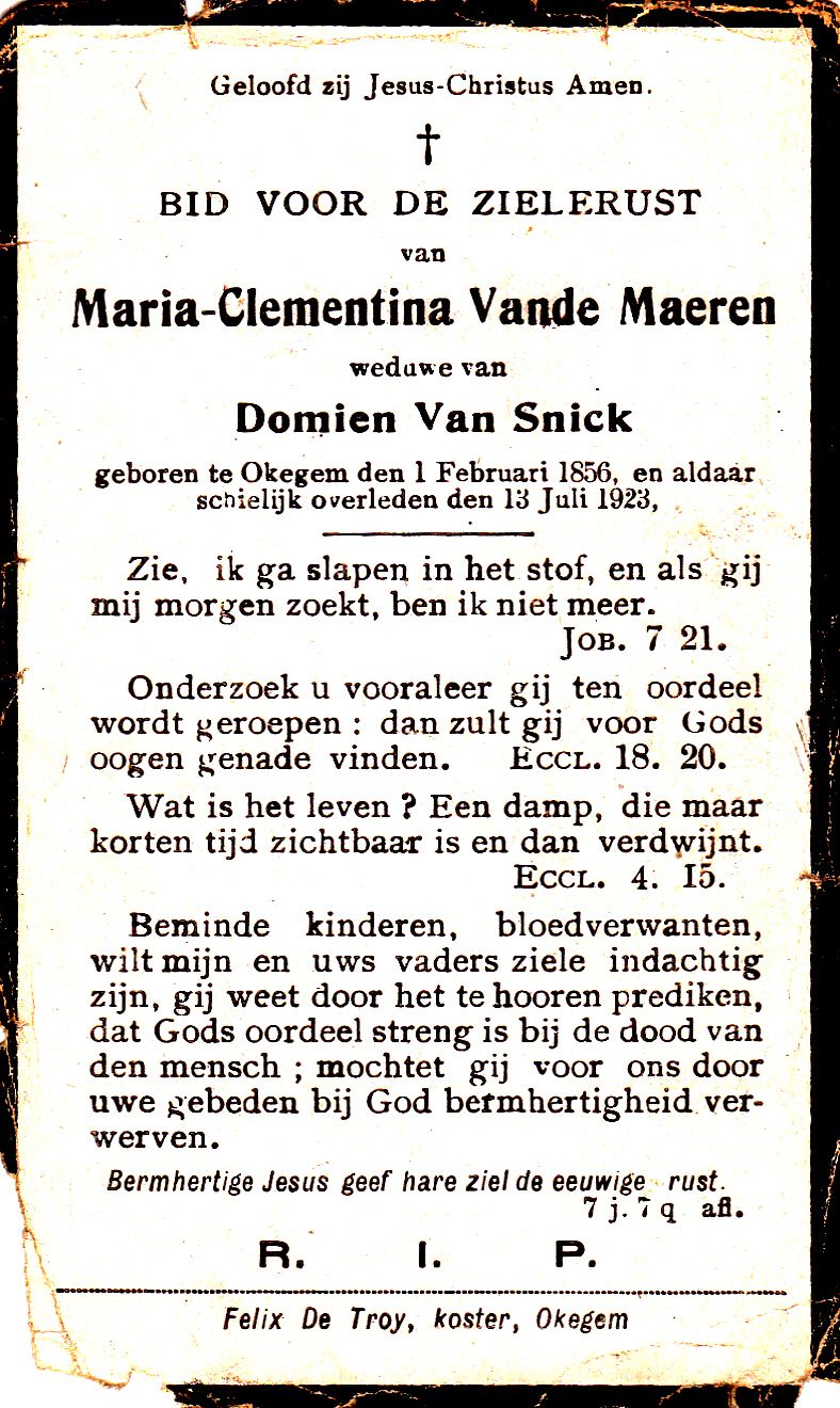 Vande Maeren Maria Clementina