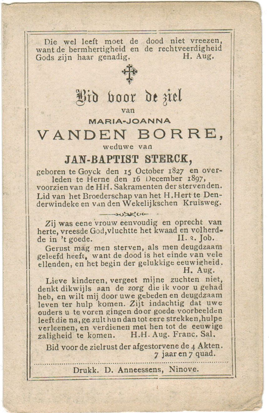 Vanden Borre Maria Joanna