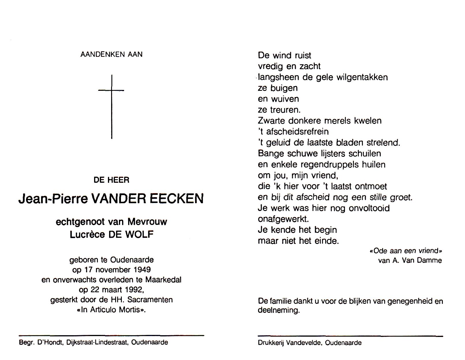 Vander Eecken Jean-Pierre