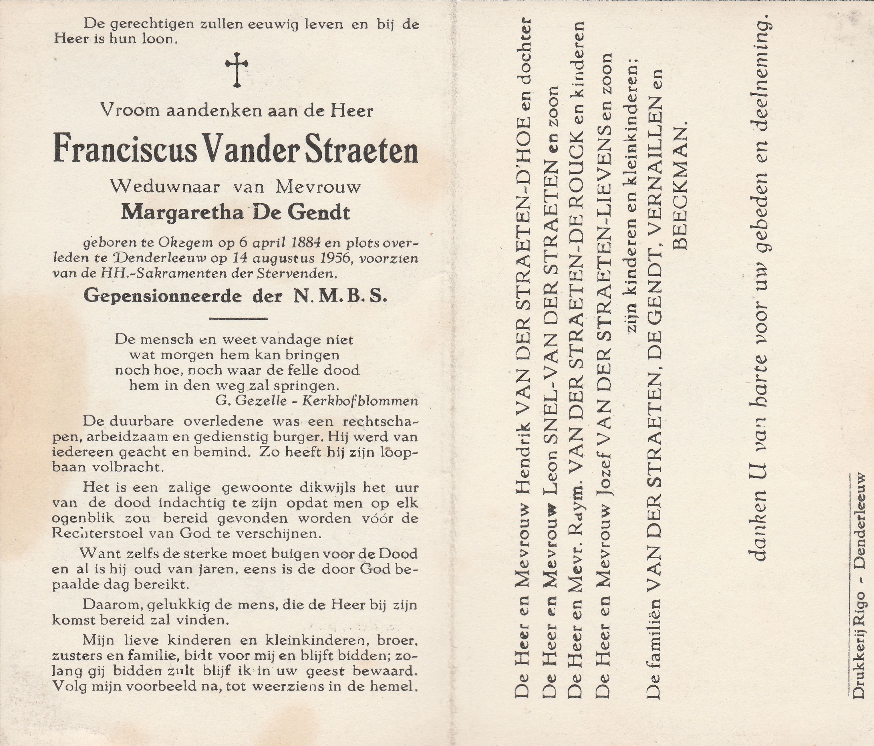 Vander Straeten Franciscus