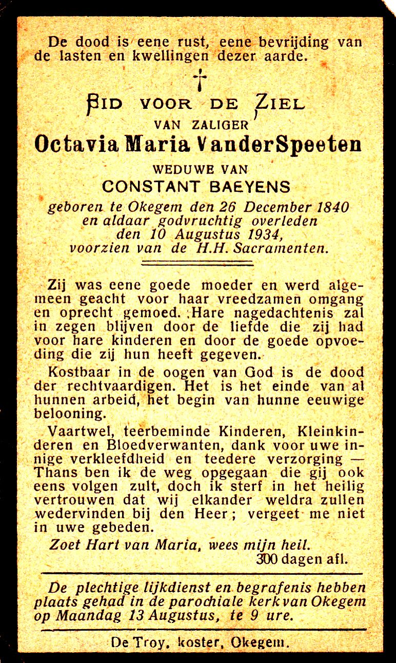 Vanderspeeten Octavia Maria