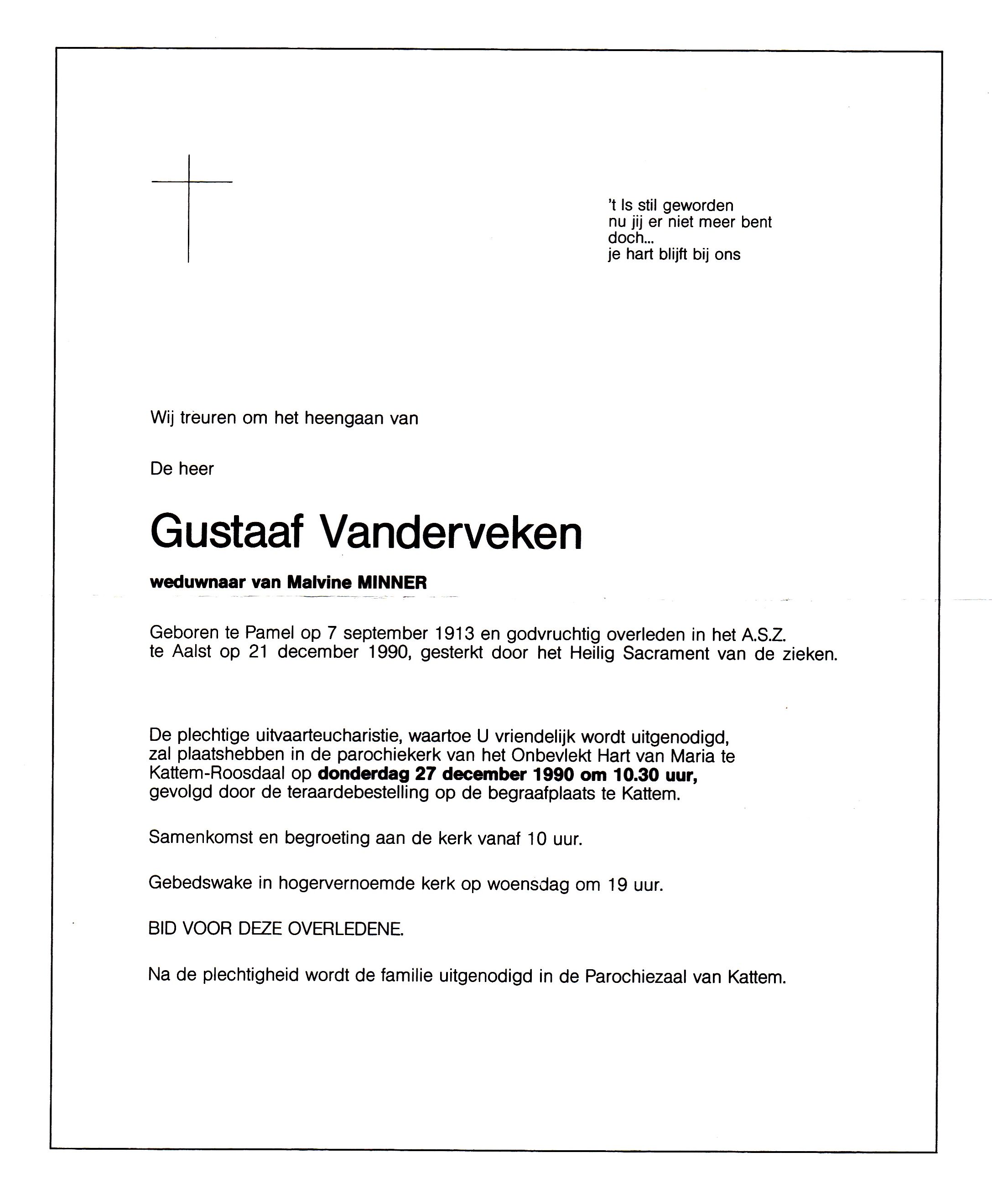 Vanderveken Gustaaf   