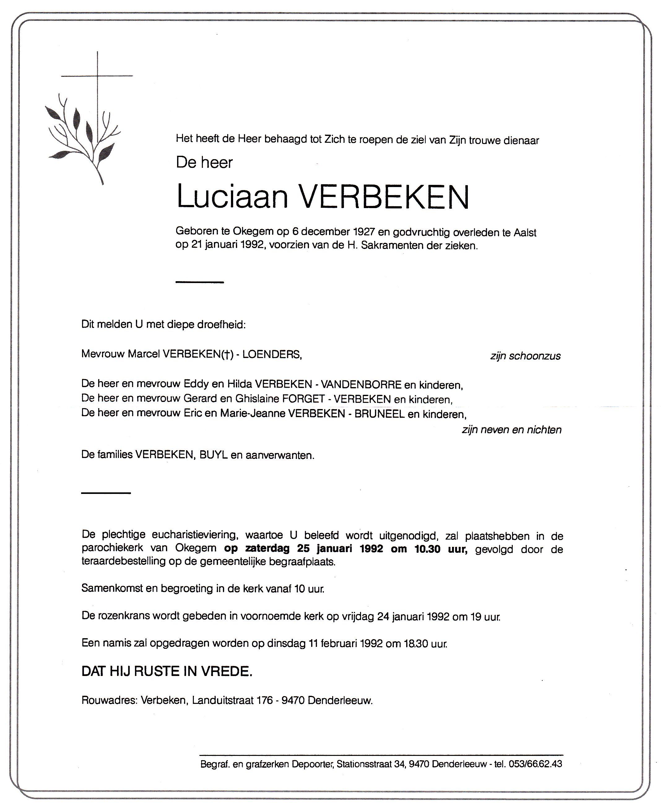 Verbeken Luciaan  