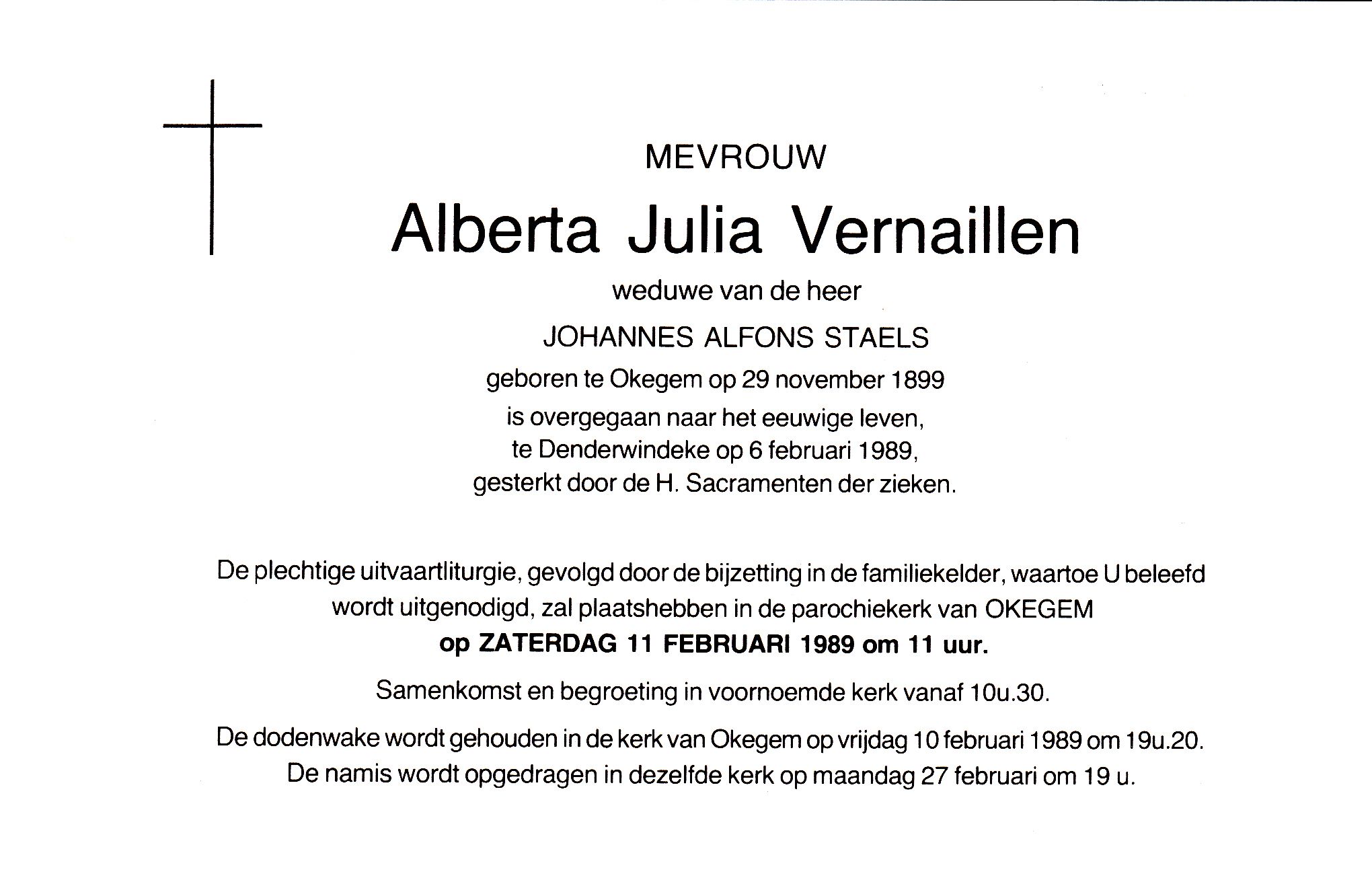 Vernaillen Alberta Julia   