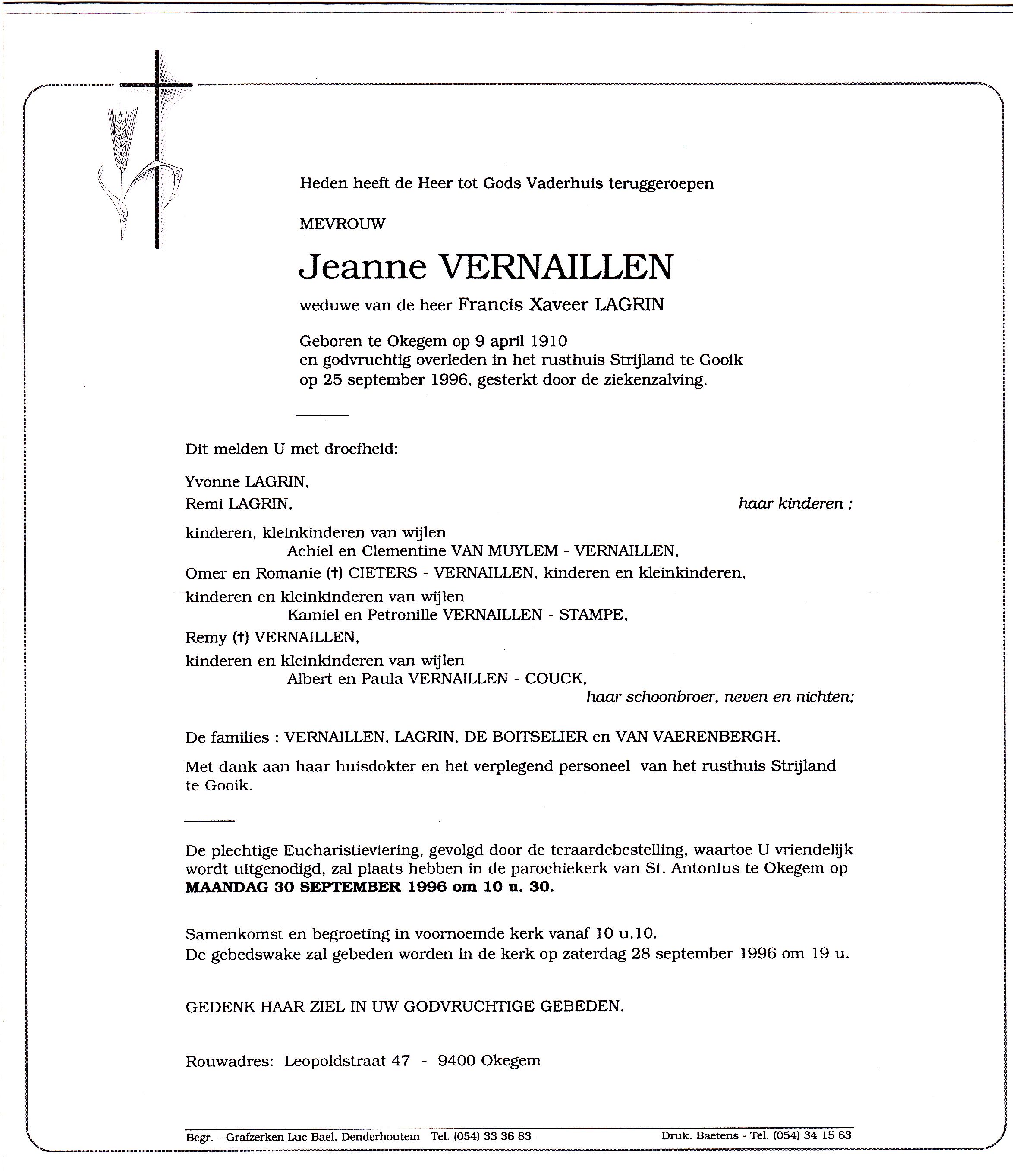 Vernaillen Jeanne  