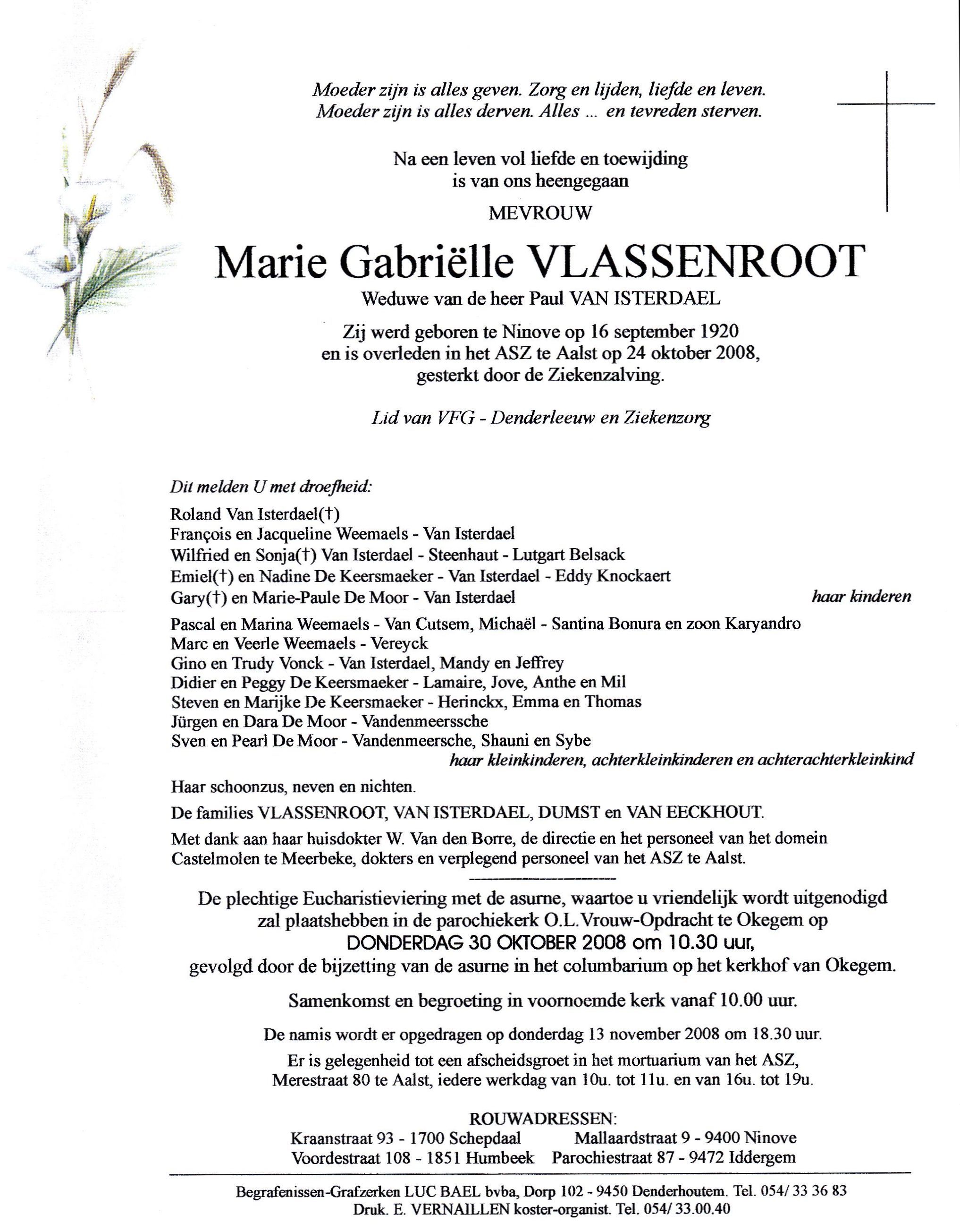 Vlassenroot Marie Gabriëlle  