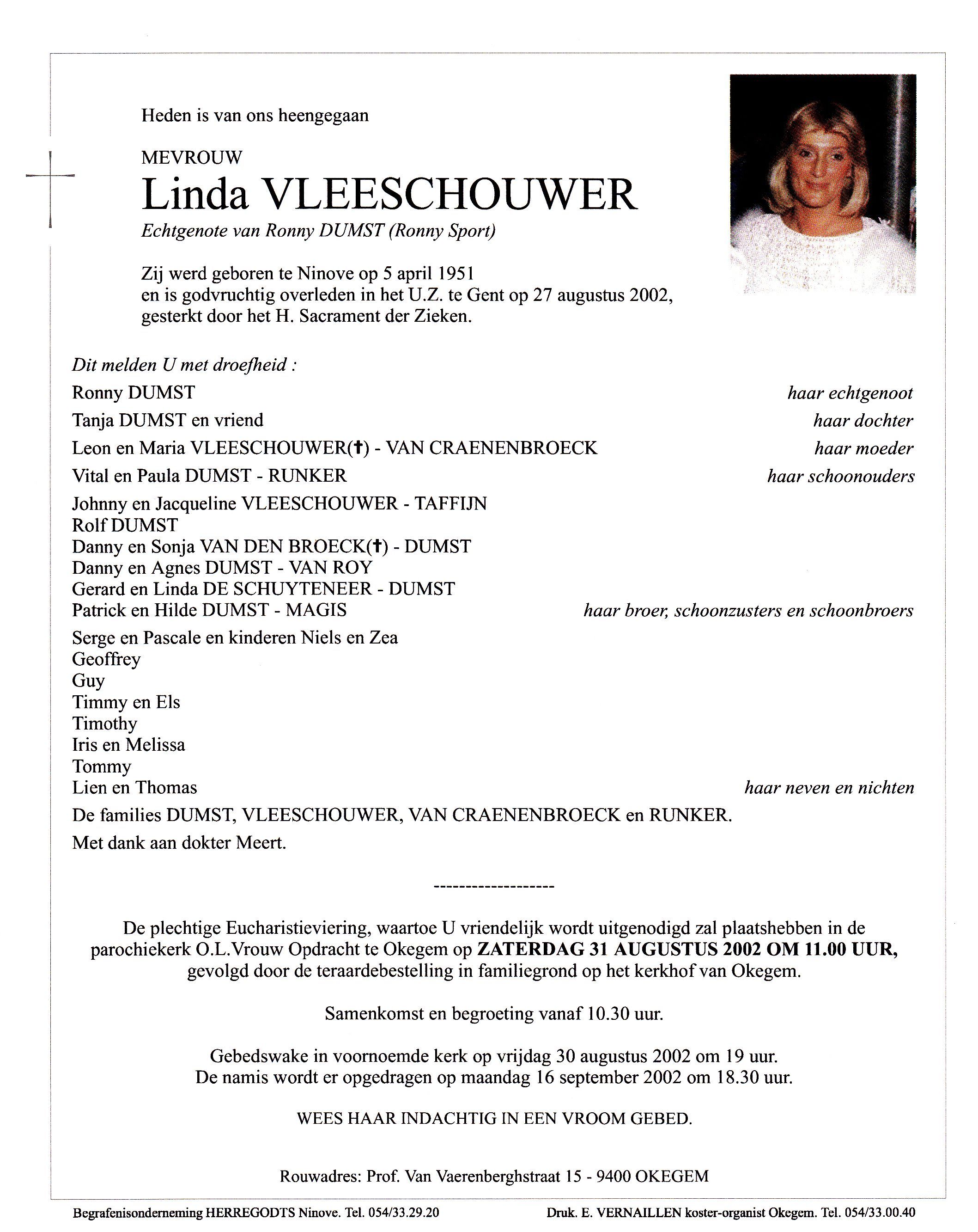 Vleeschouwer Linda  