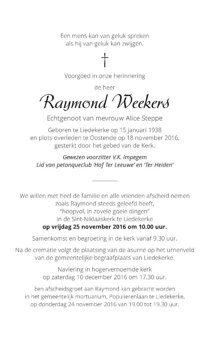 Weekers Raymond   