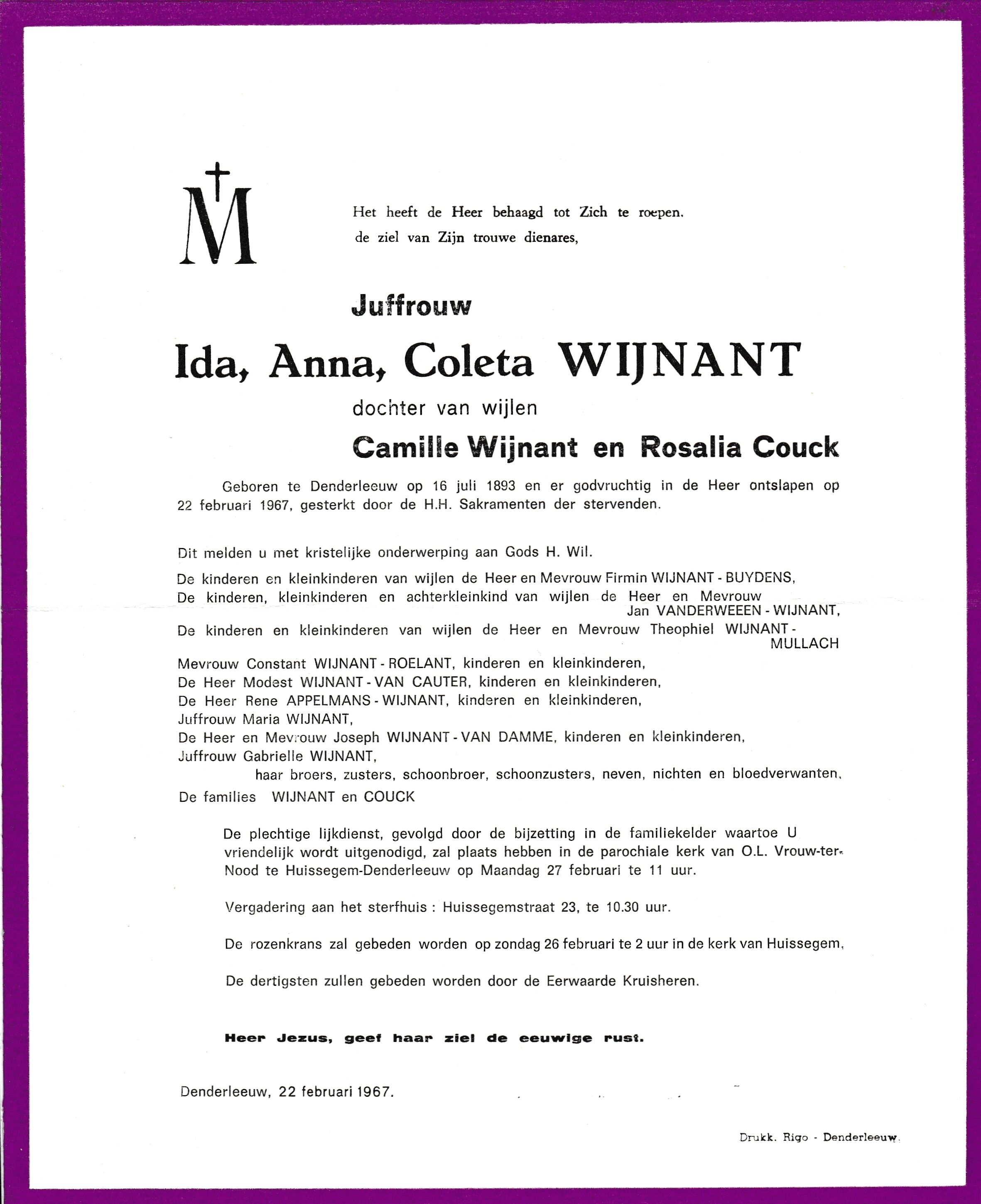 Wijnant Ida Anna Coleta