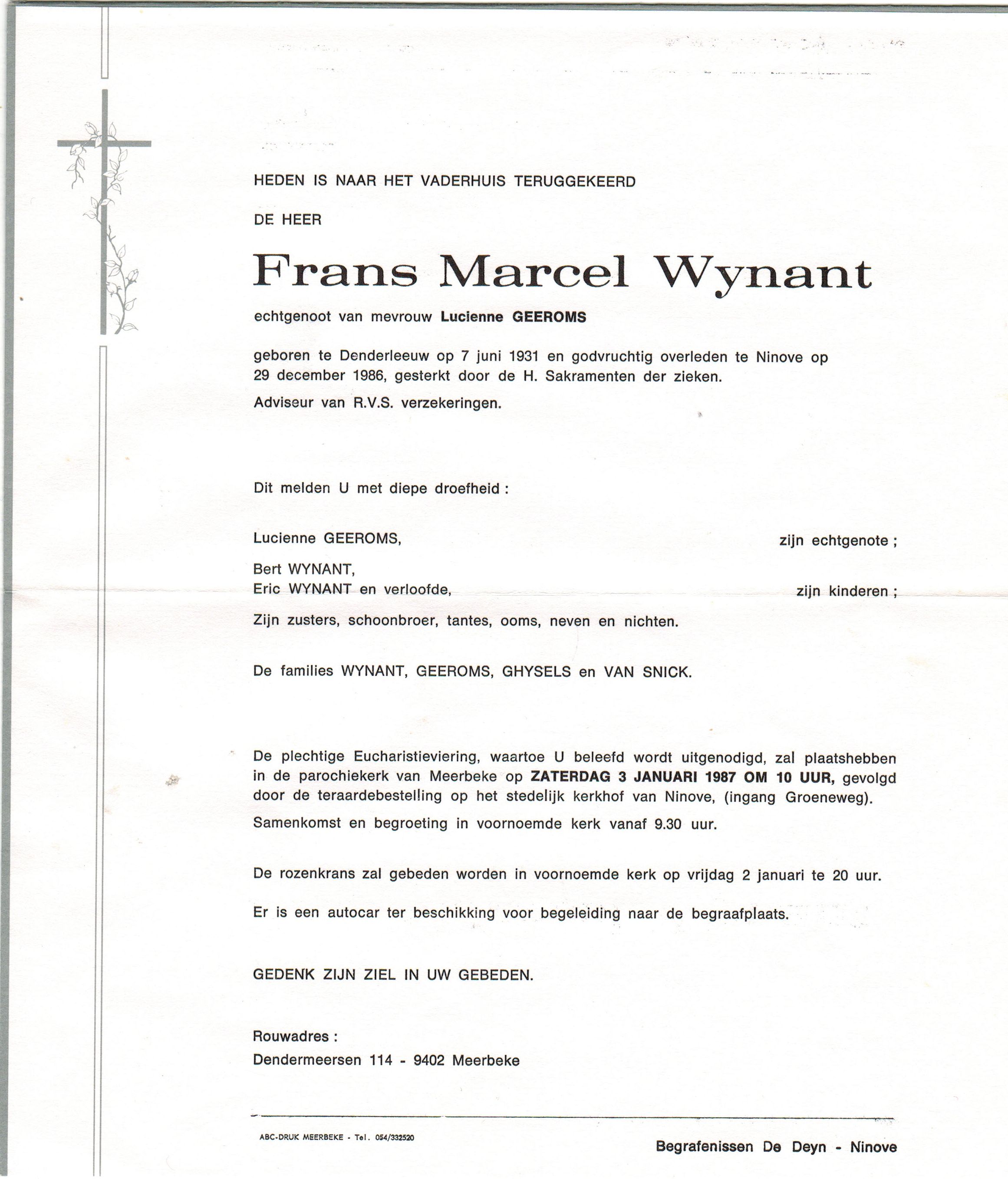 Wynant Frans Marcel 