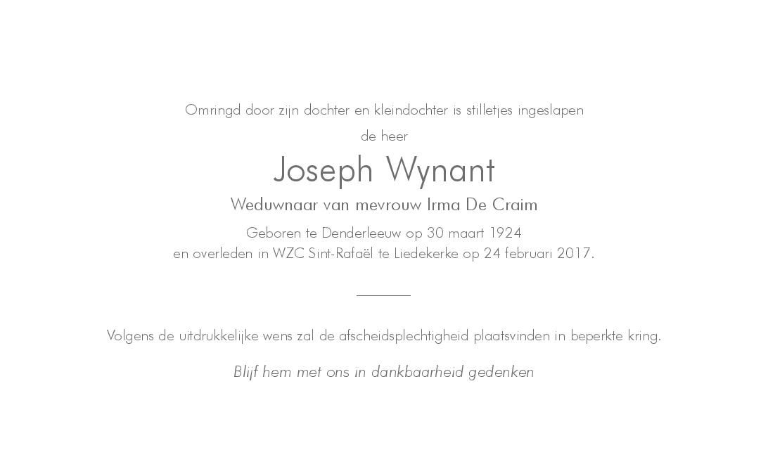 Wynant Joseph   