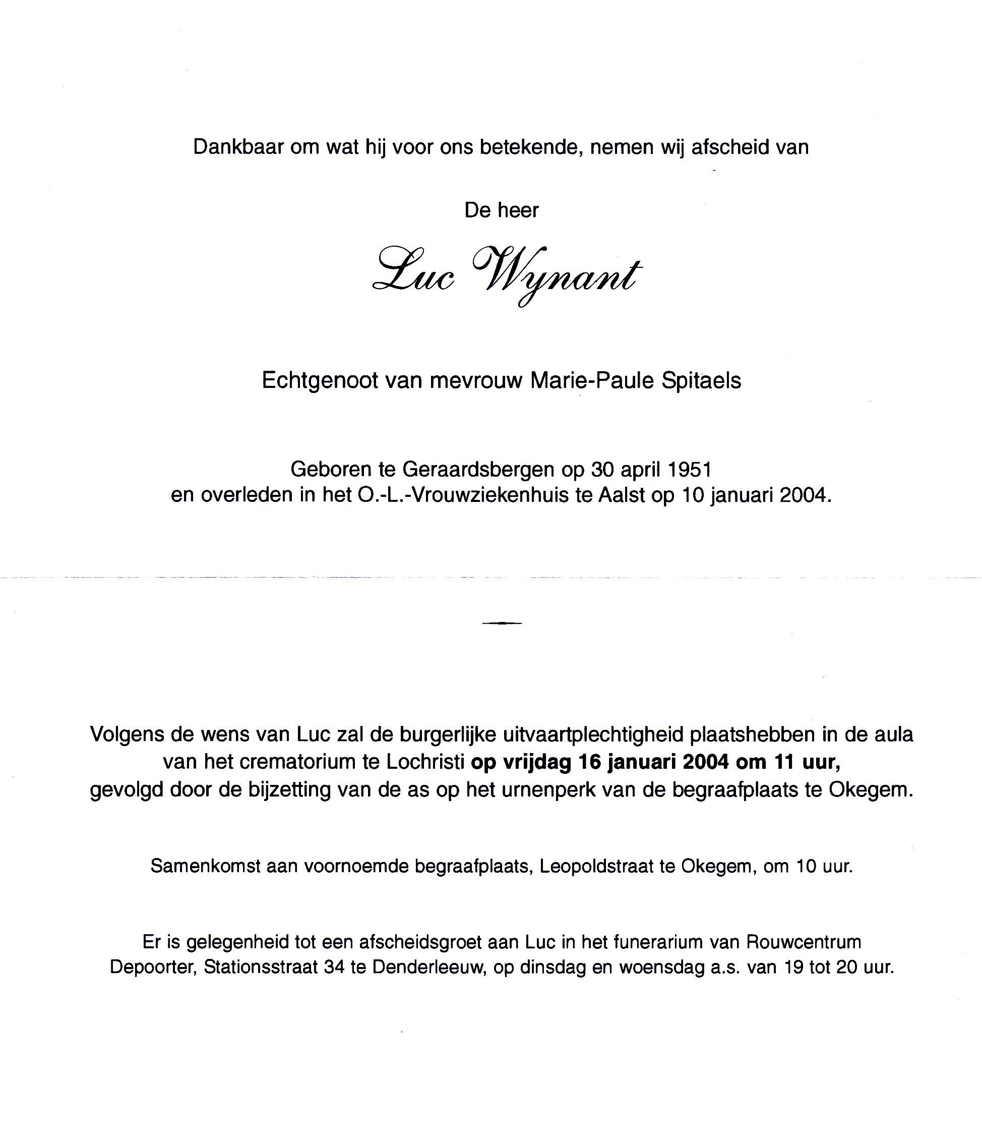 Wynant Luc   