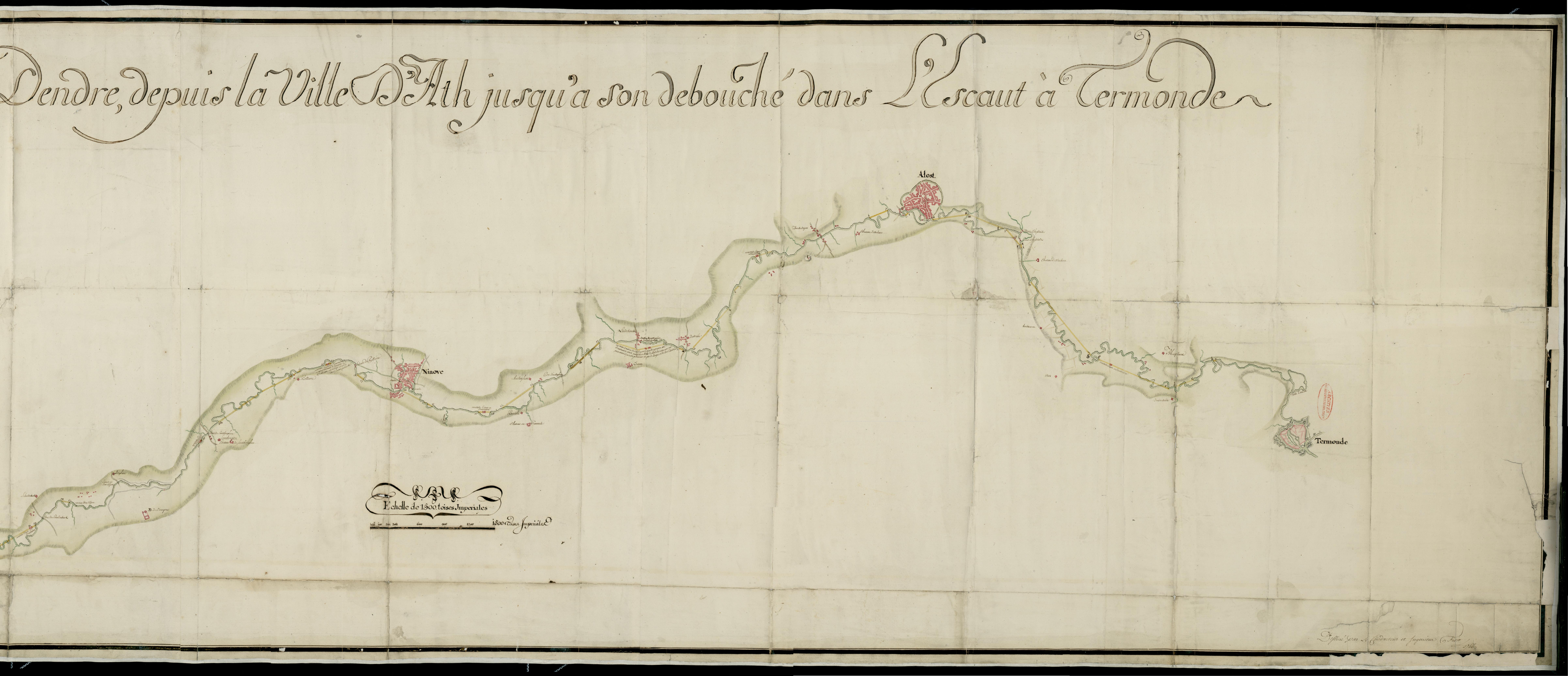 De Dender   Kanalisatie   Van Ath tot Dendermonde   ca. 1766